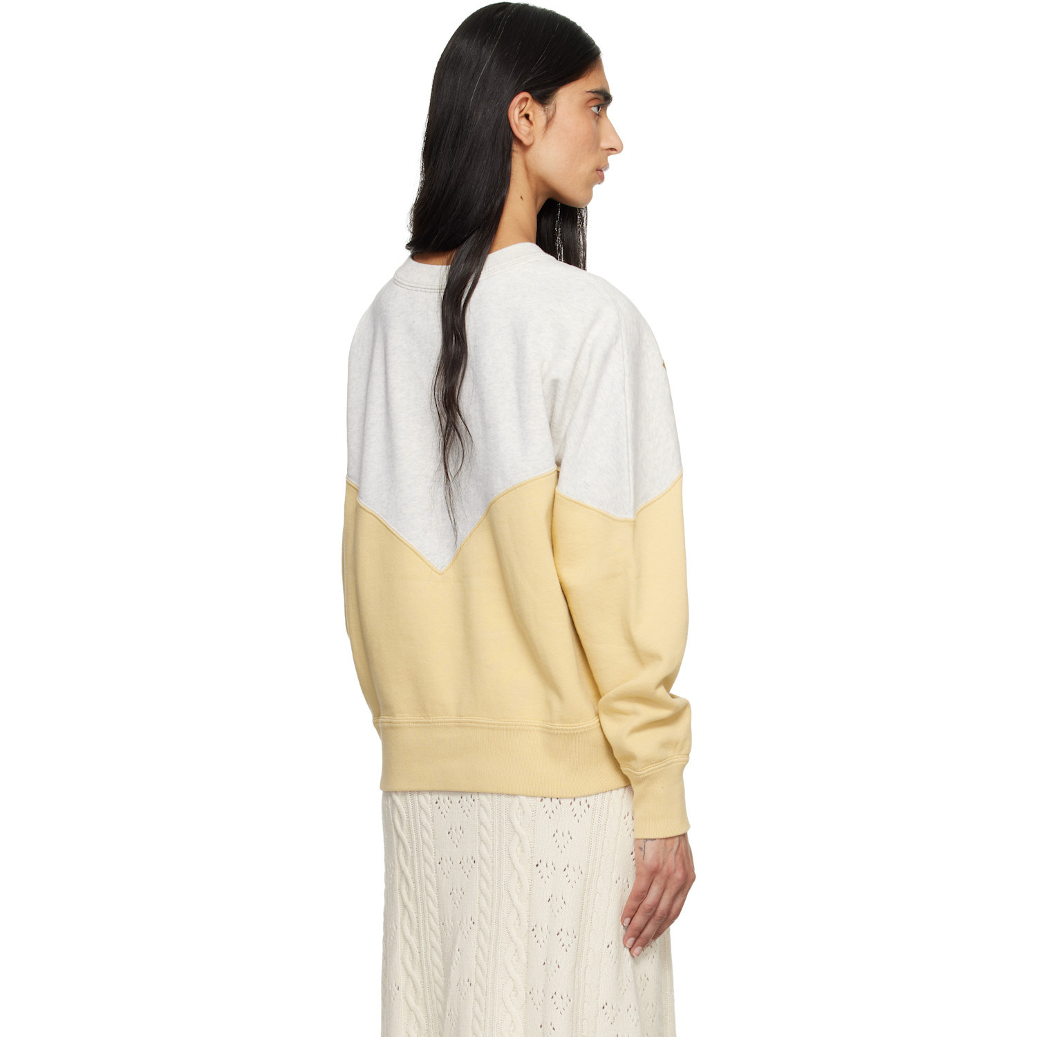  Isabel Marant Etoile Gray & Yellow Houston Sweatshirt 