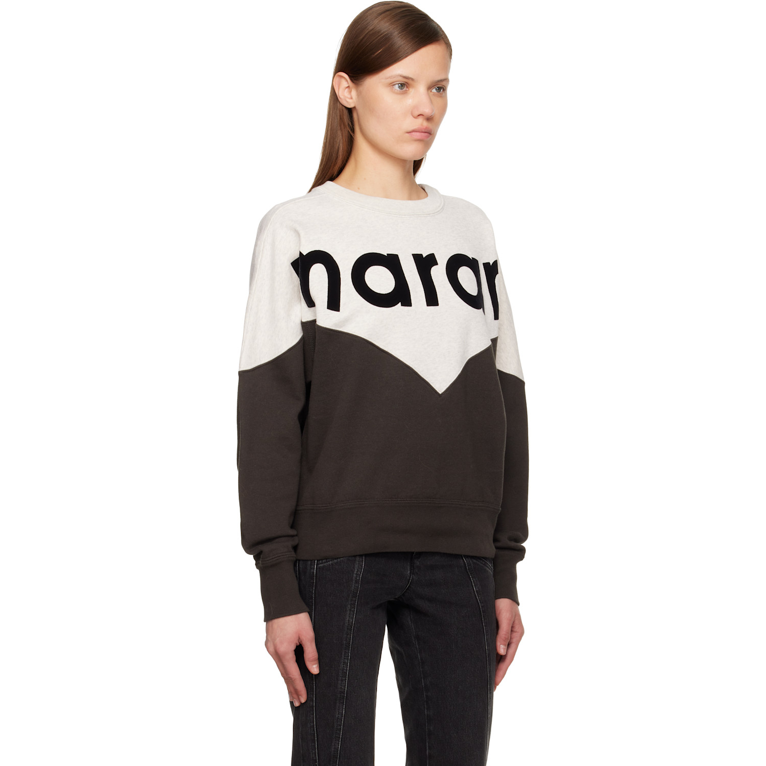  Isabel Marant Etoile Gray & Black Houston Sweatshirt 