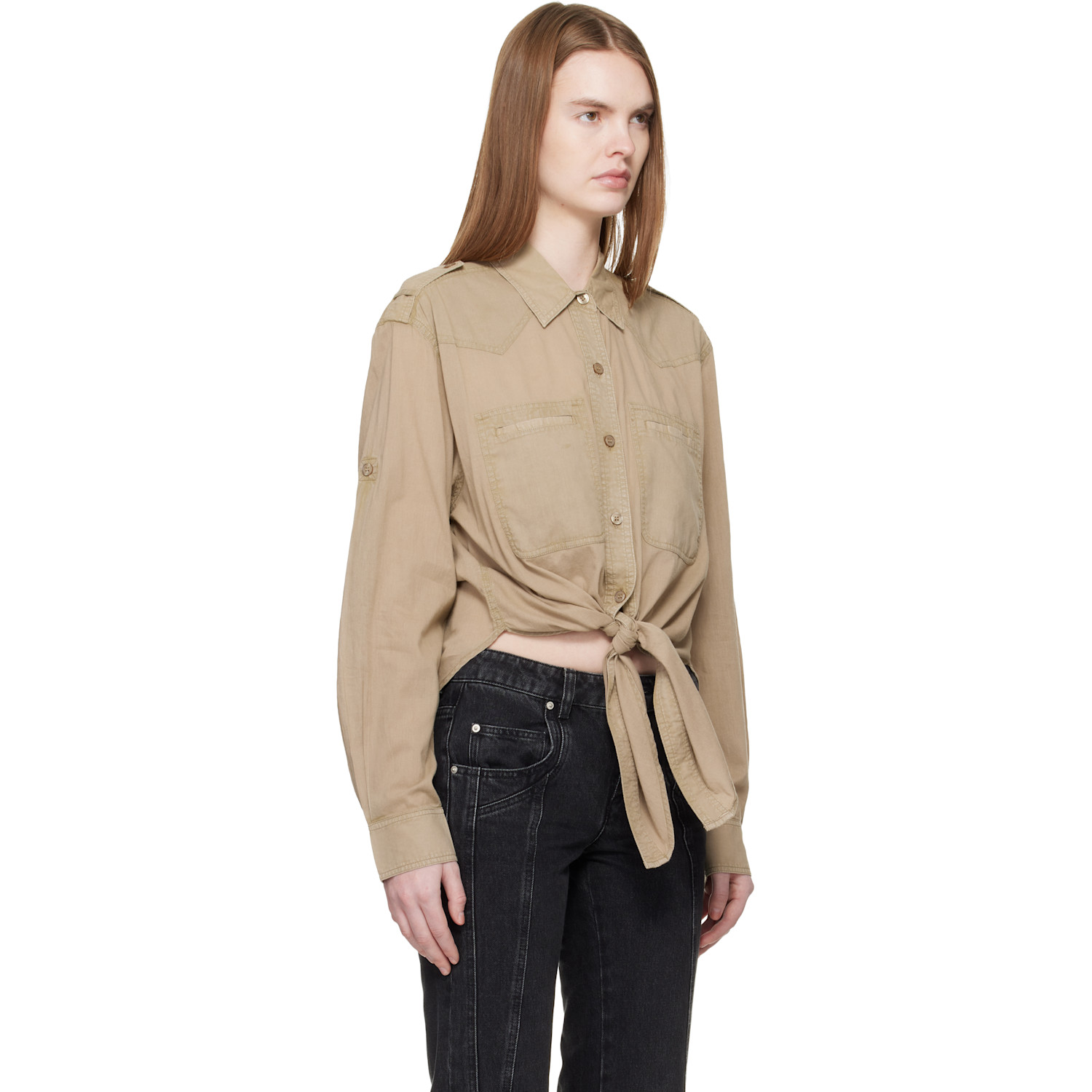  Isabel Marant Etoile Khaki Valiane Shirt 