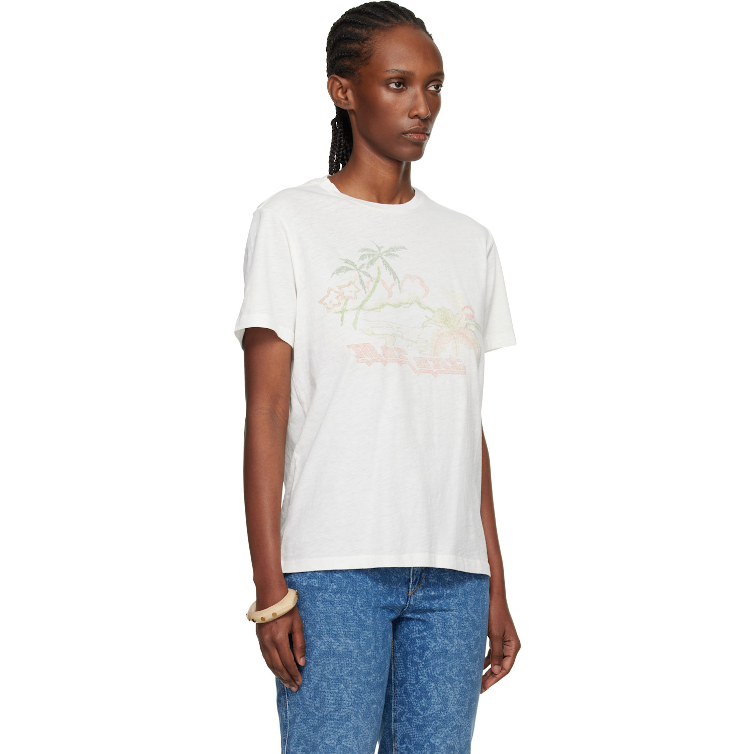  Isabel Marant Etoile Off-white Zewel Summer Souvenir T-shirt 
