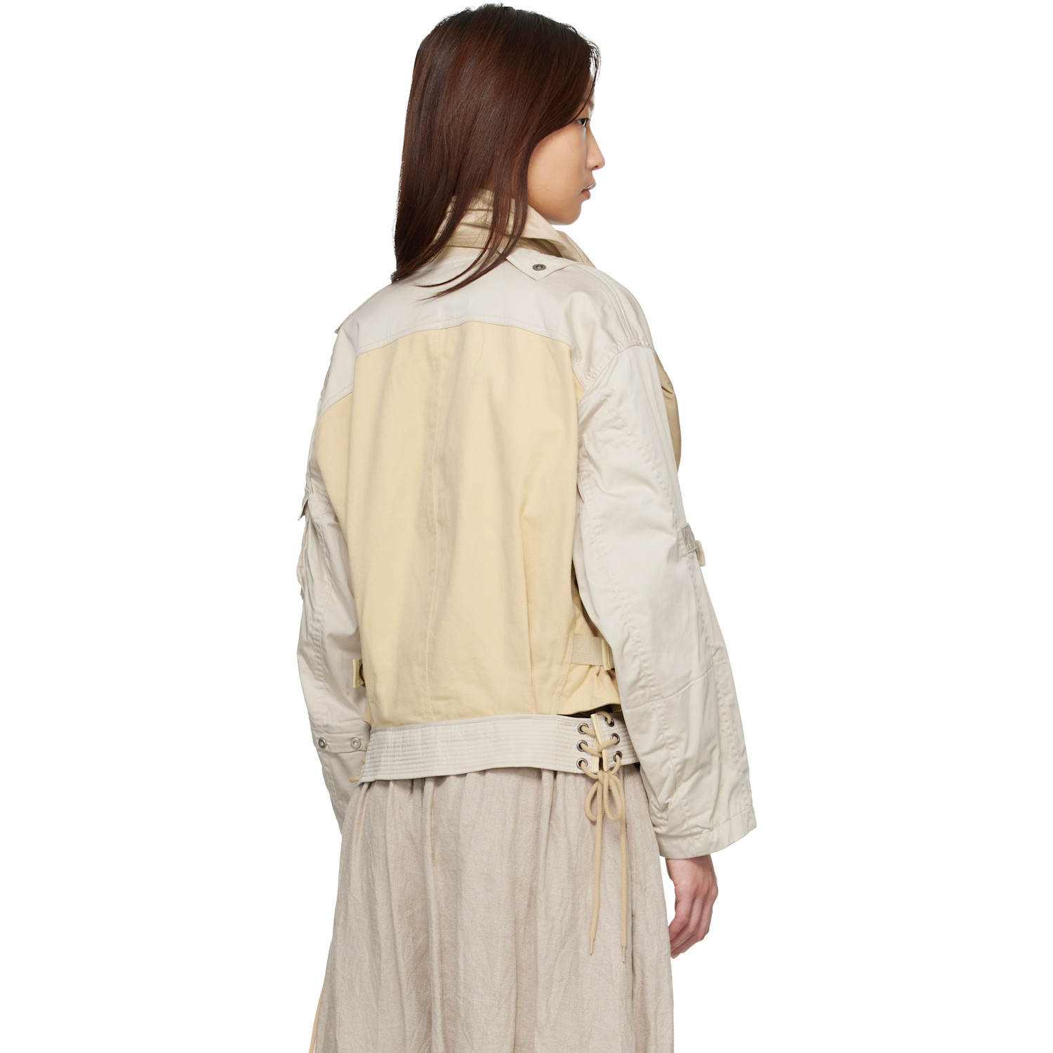  Isabel Marant Beige Julissa Cotton Bomber Jacket 