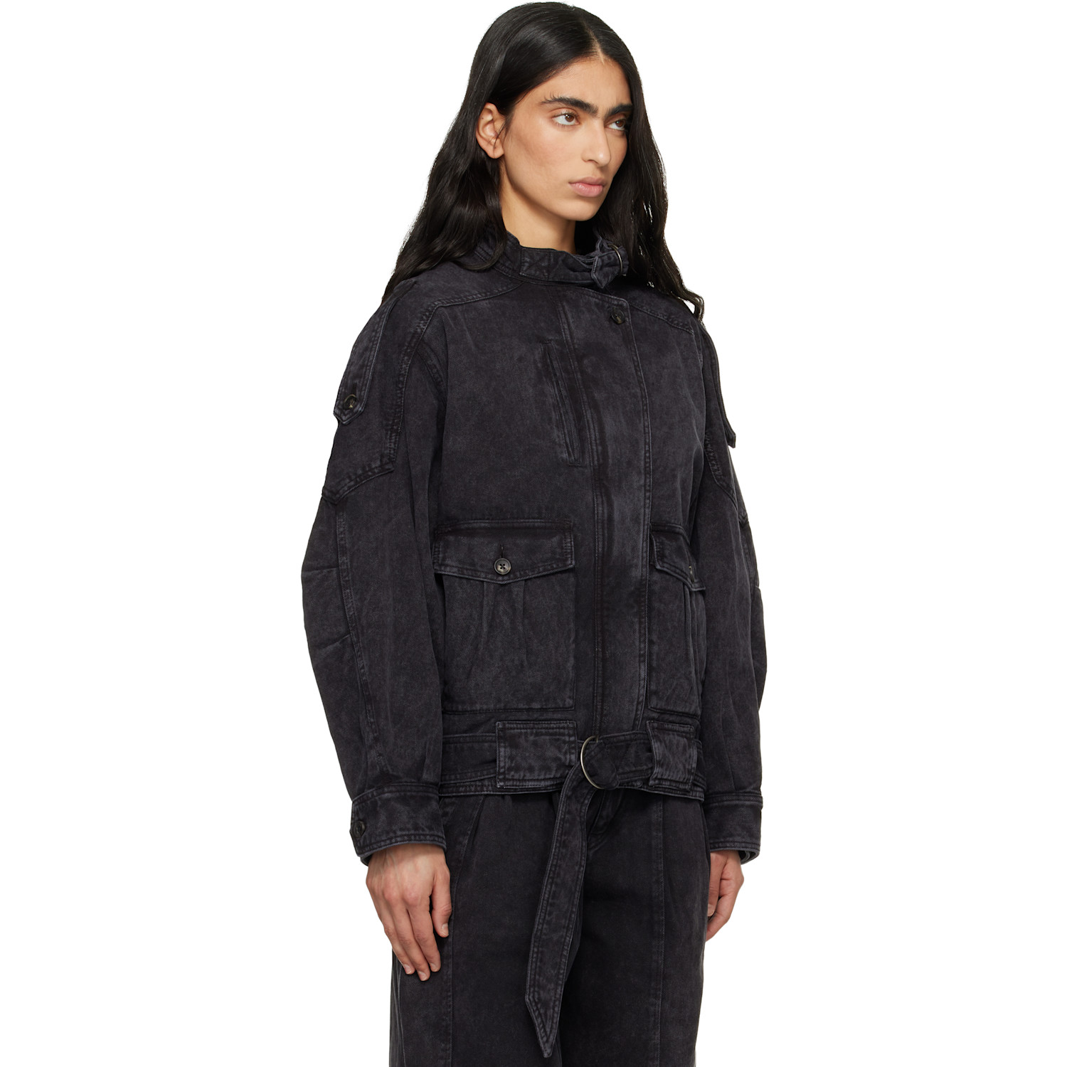  Isabel Marant Black Isalya Denim Jacket 