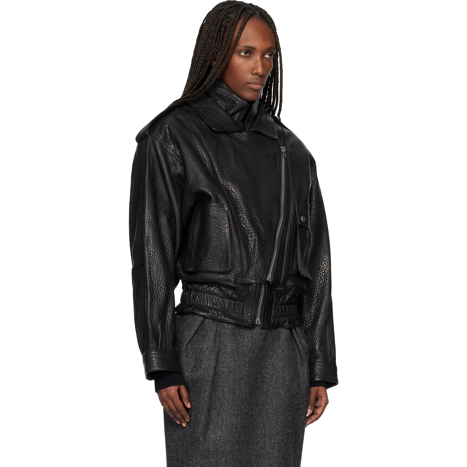  Isabel Marant Black Aneli Leather Jacket 