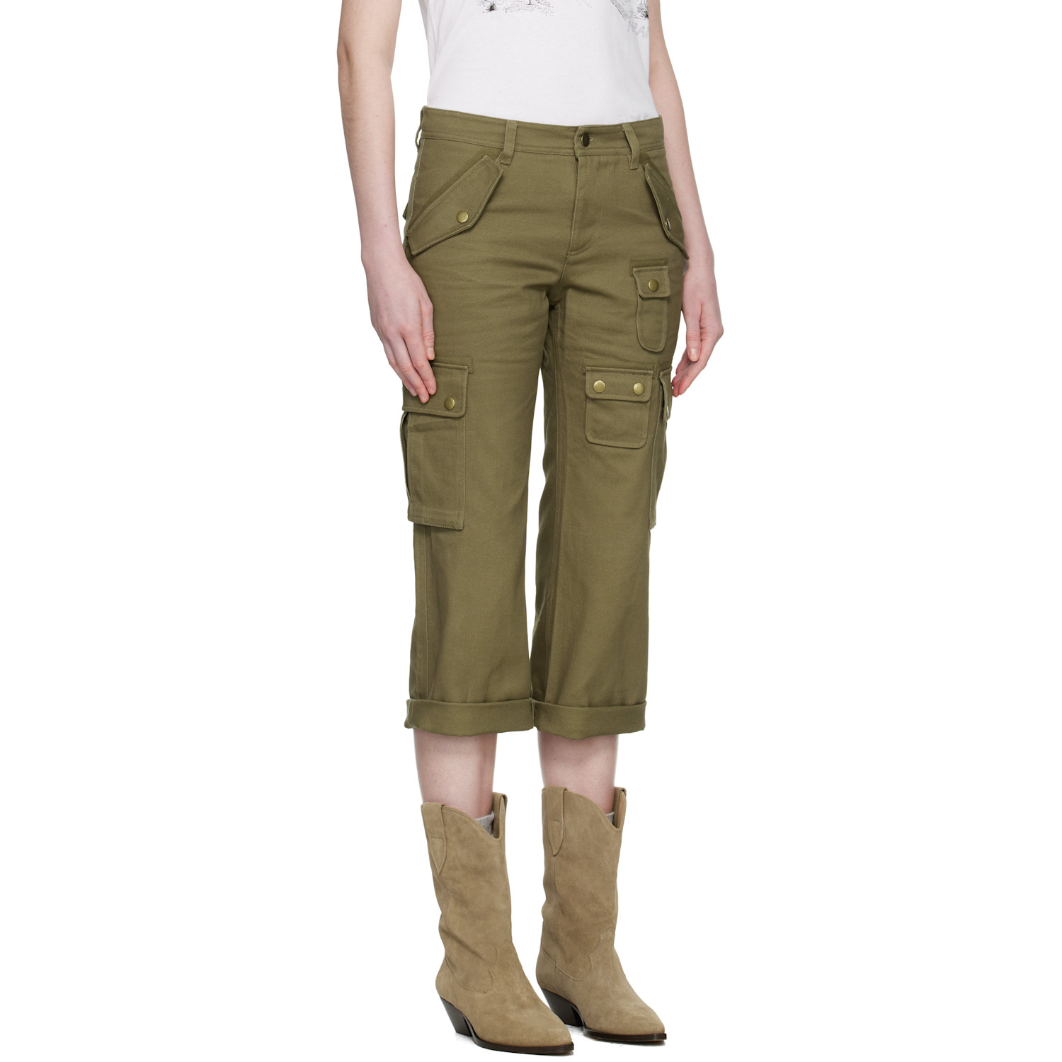  Isabel Marant Khaki Josine Cargo Pants 