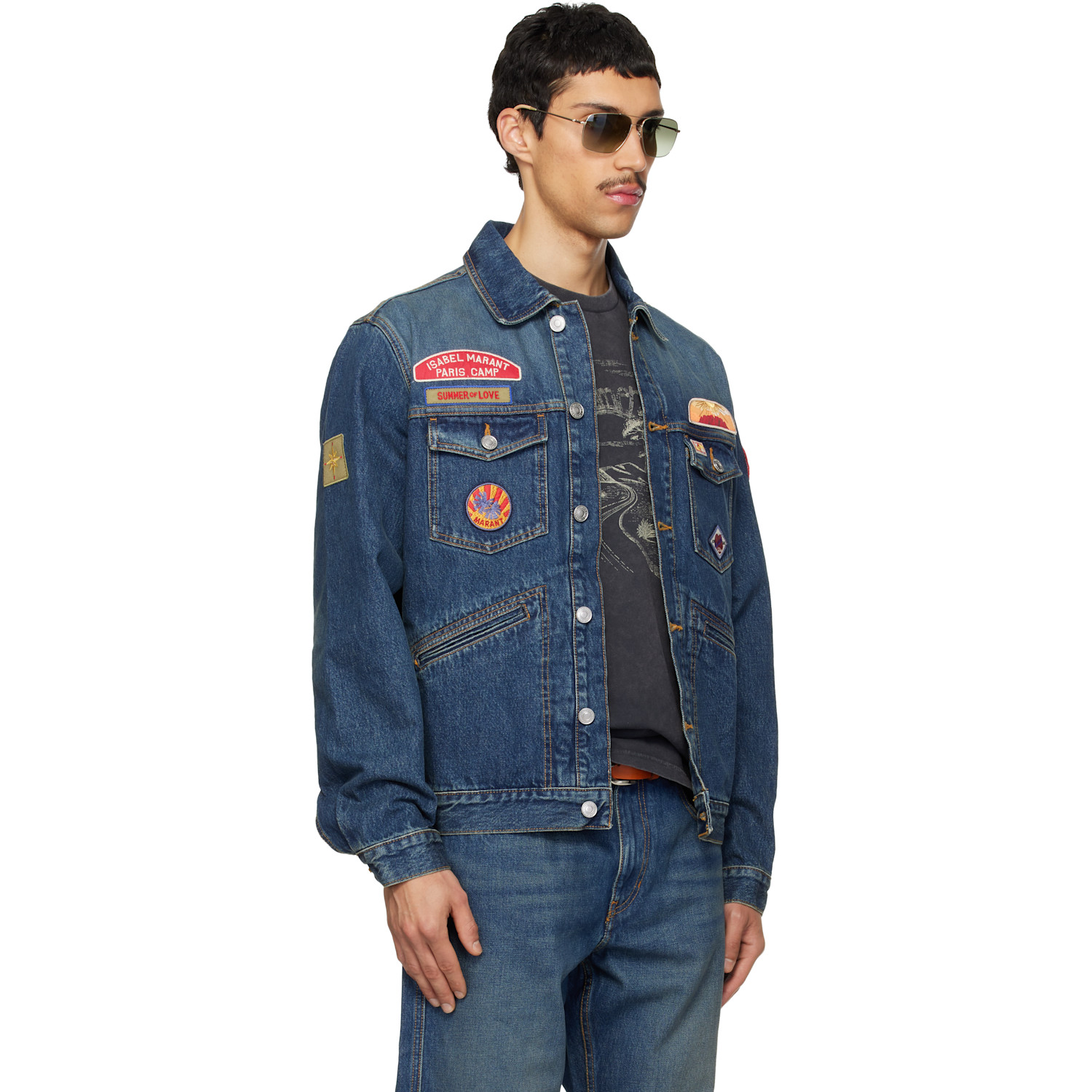  Isabel Marant Blue Jarvey Denim Jacket 