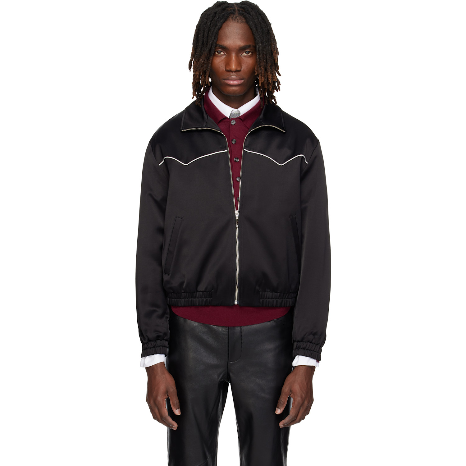 Ernest W. Baker Black Western Track Jacket