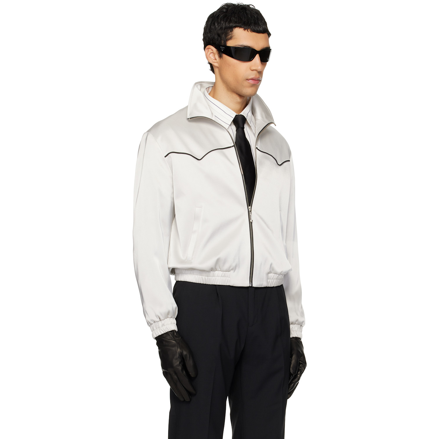  Ernest W. Baker Gray Western Track Jacket 