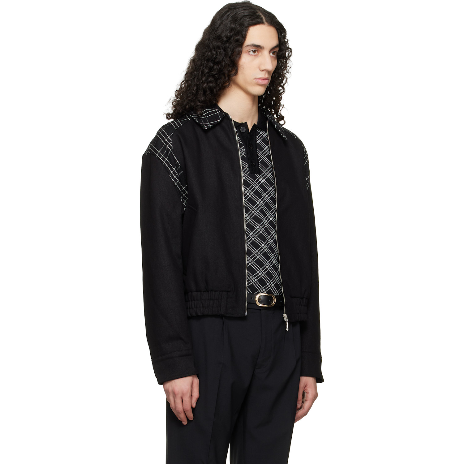  Ernest W. Baker Black Varsity Jacket 