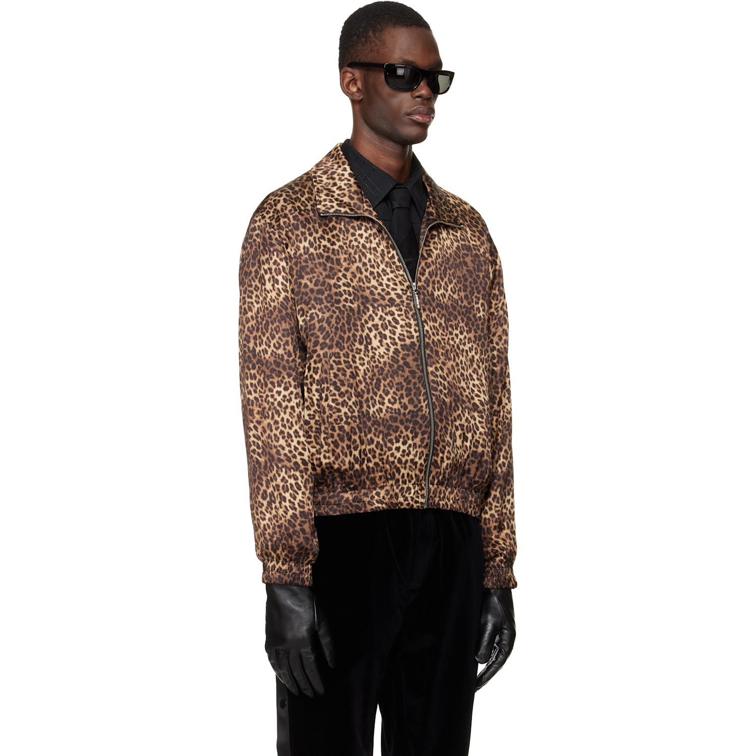  Ernest W. Baker Brown Cheetah Track Jacket 