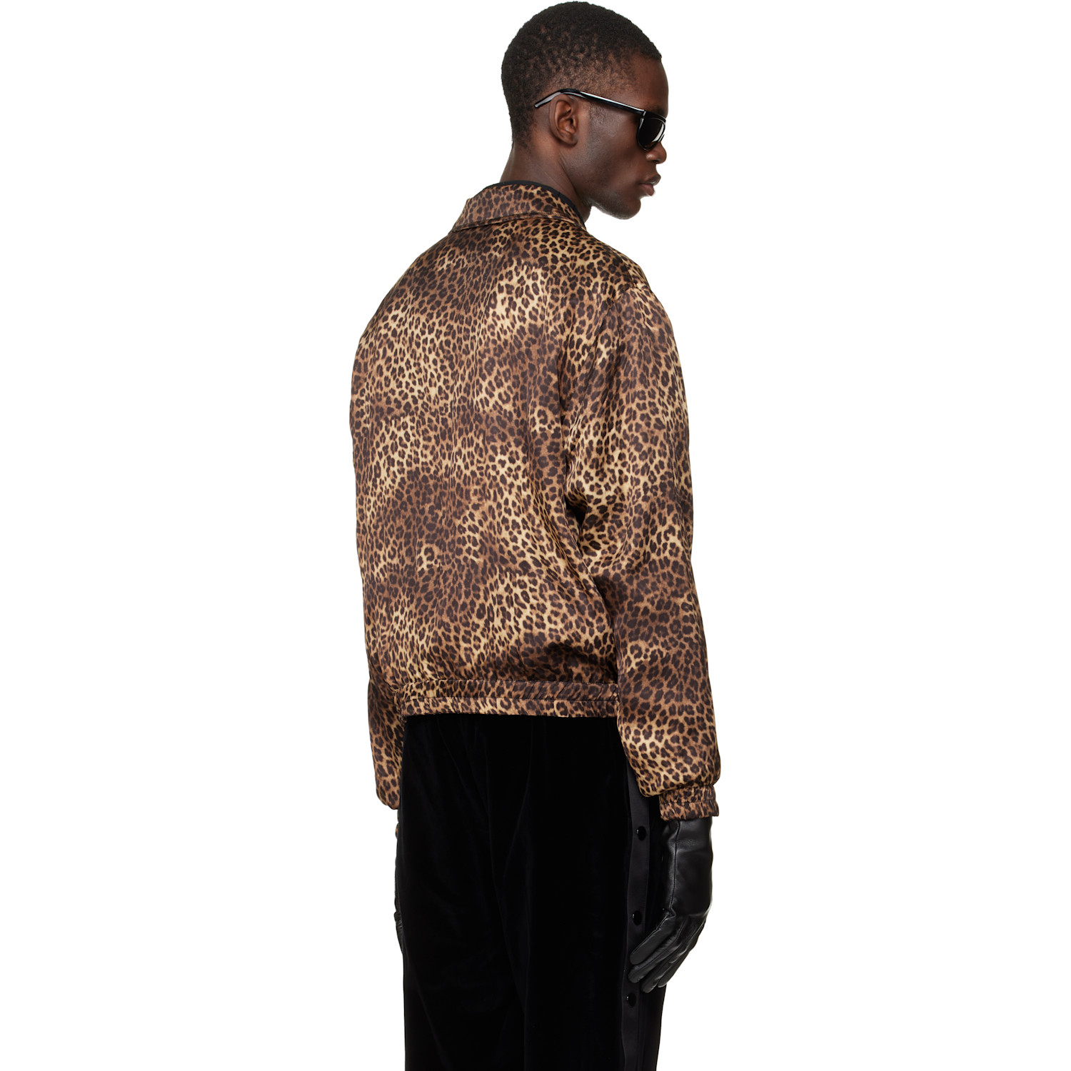  Ernest W. Baker Brown Cheetah Track Jacket 