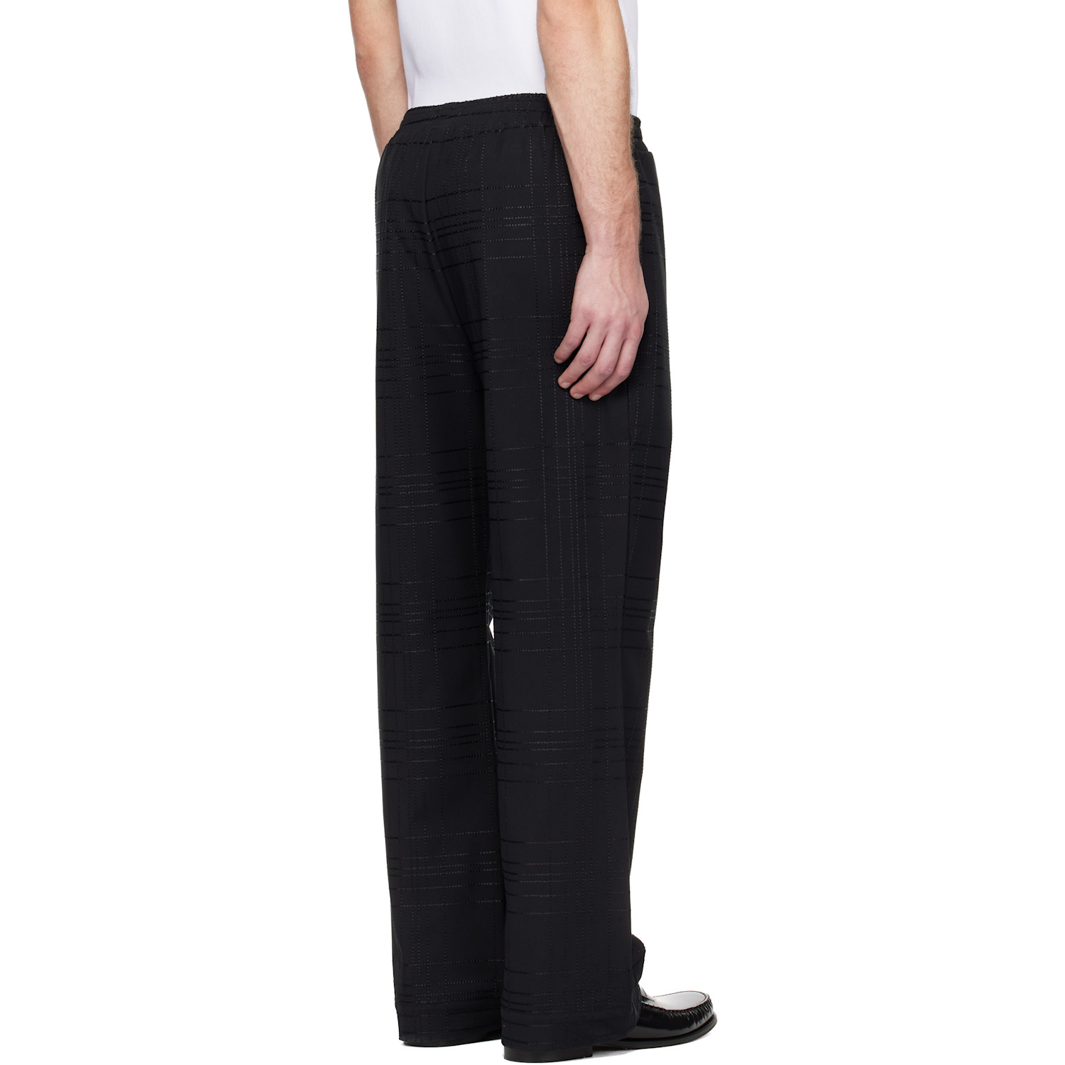  Ernest W. Baker Black Straight Fit Track Pants 