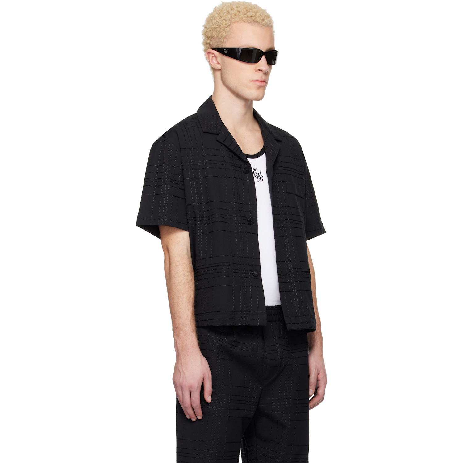  Ernest W. Baker Black Tailoring Shirt 