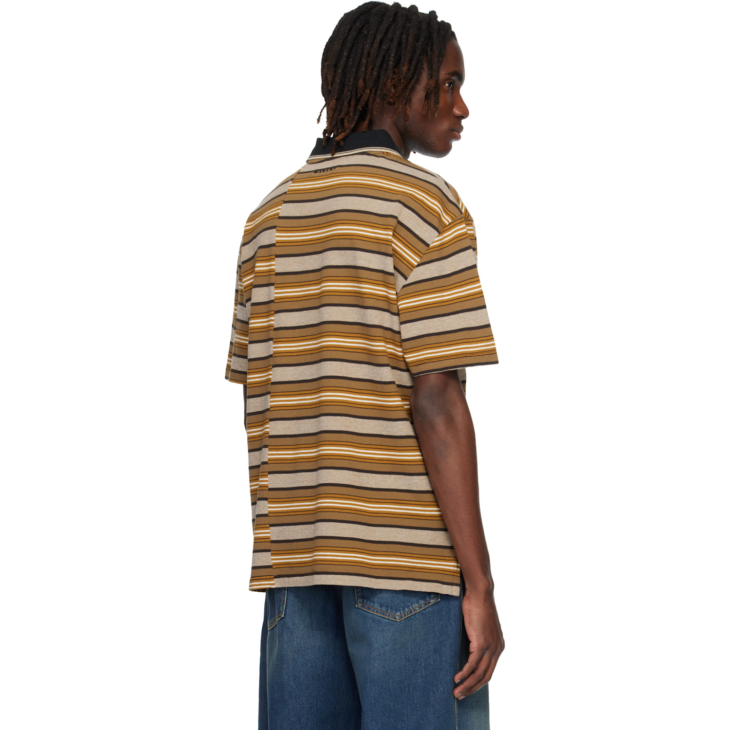  Isabel Marant Orange & Brown Safko Polo 