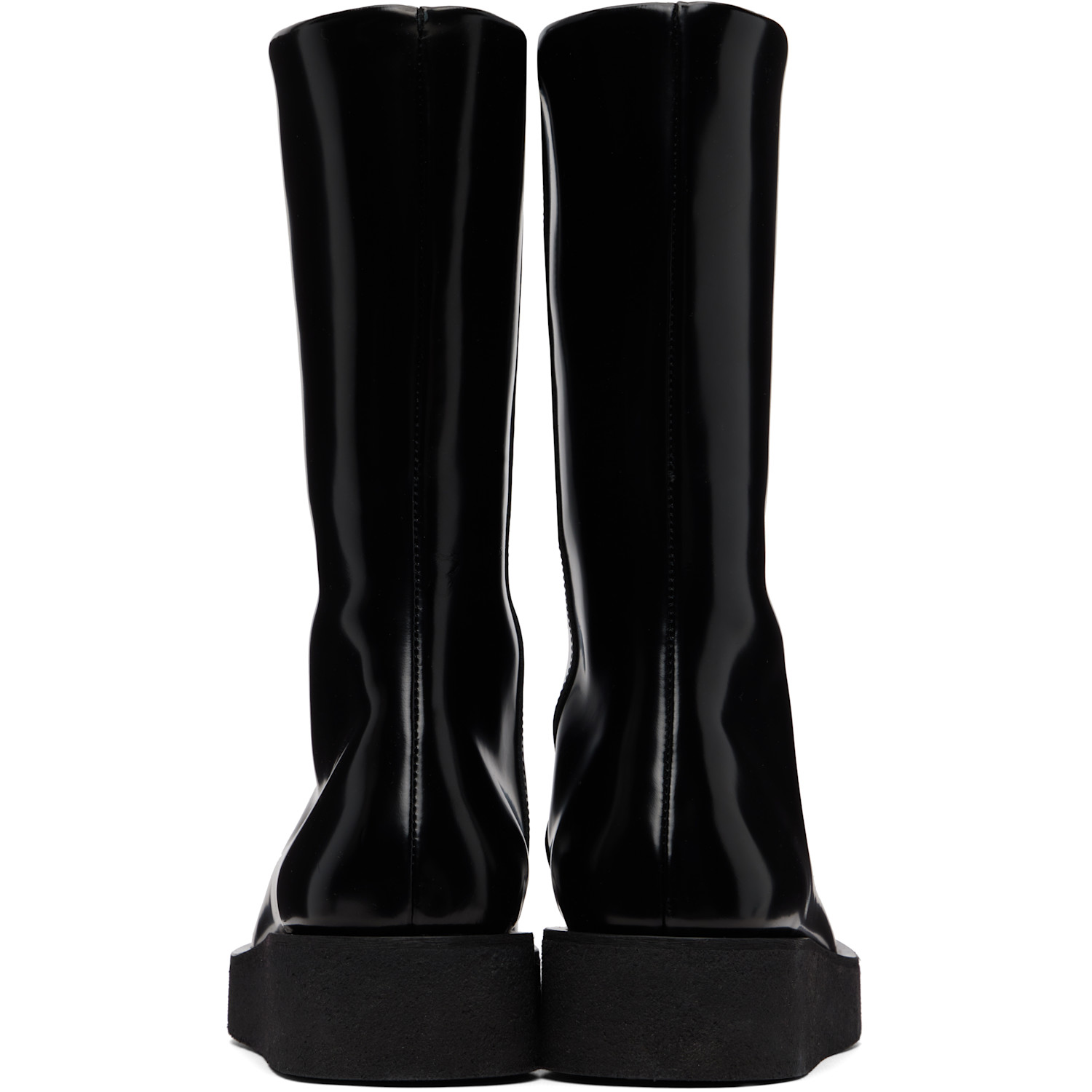  Ernest W. Baker Black Zipp Boots 