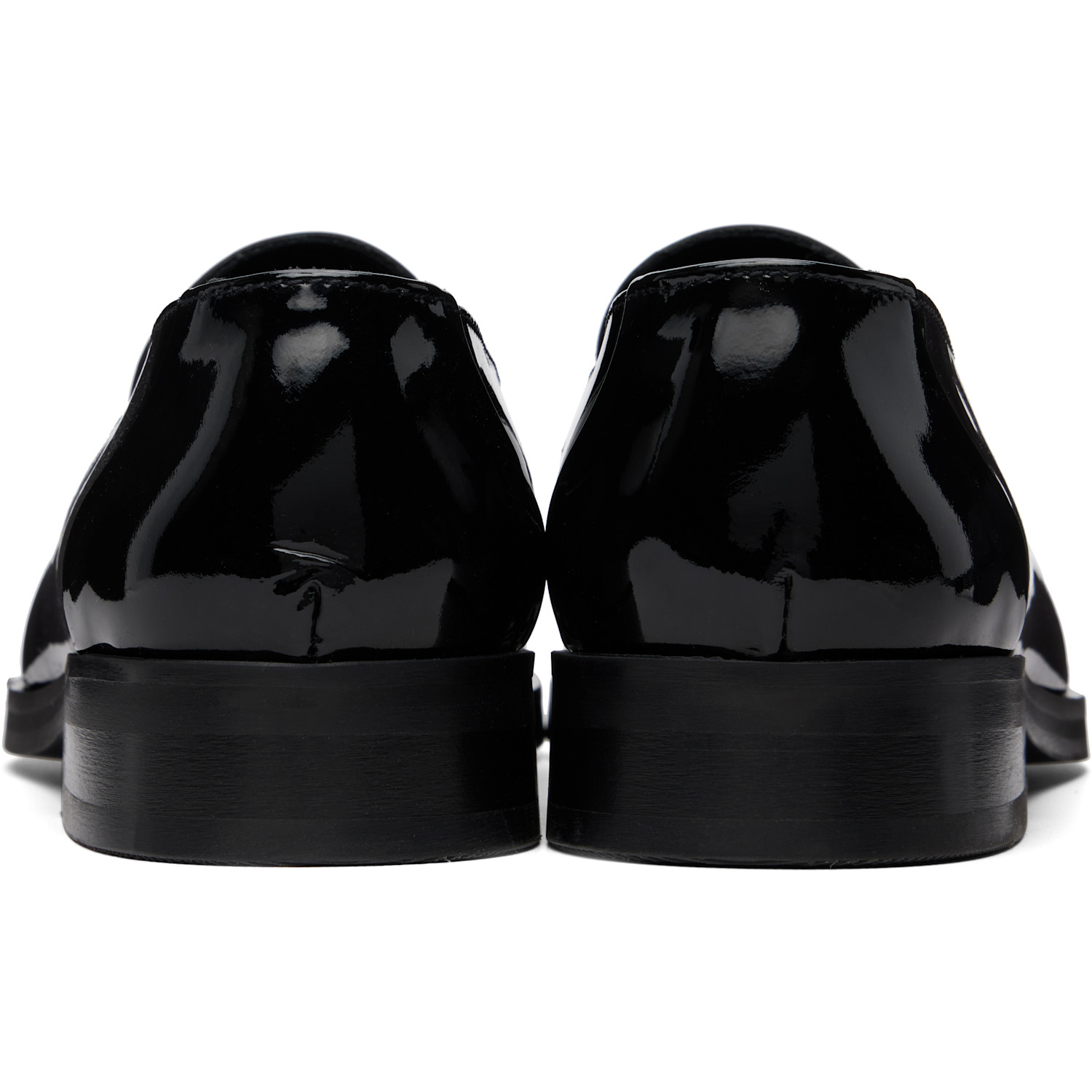  Ernest W. Baker Black Leather Loafers 