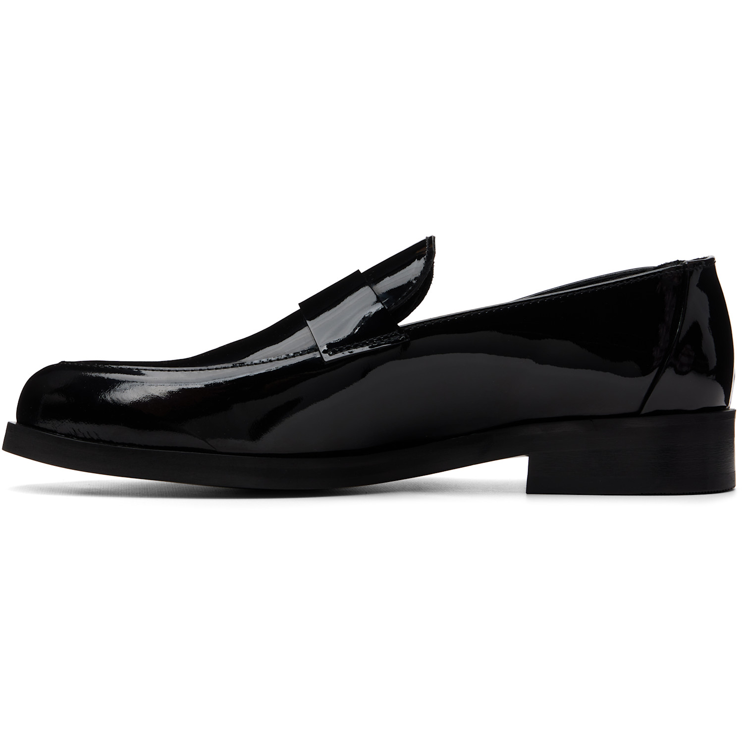  Ernest W. Baker Black Leather Loafers 