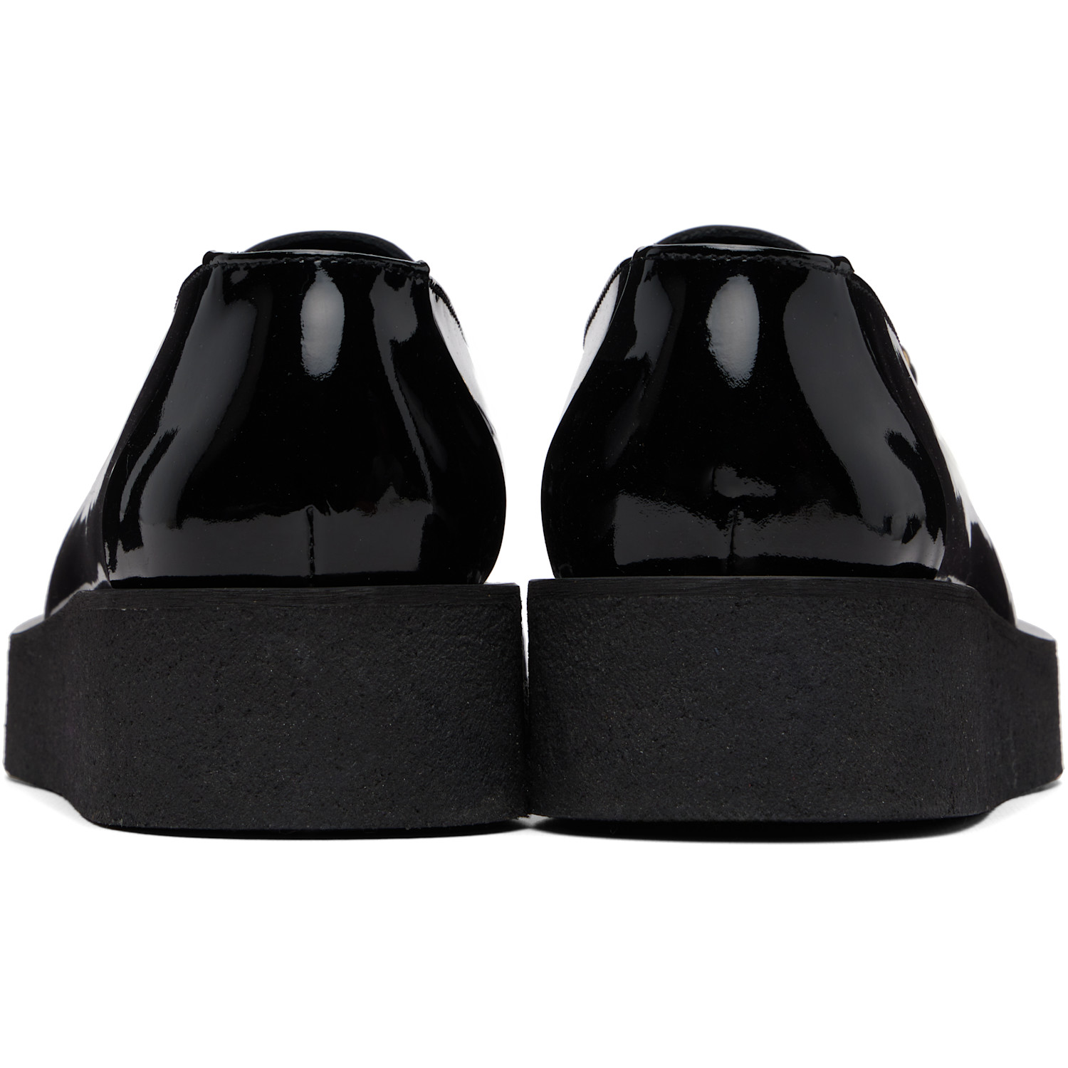  Ernest W. Baker Black Chain Creeper Loafers 