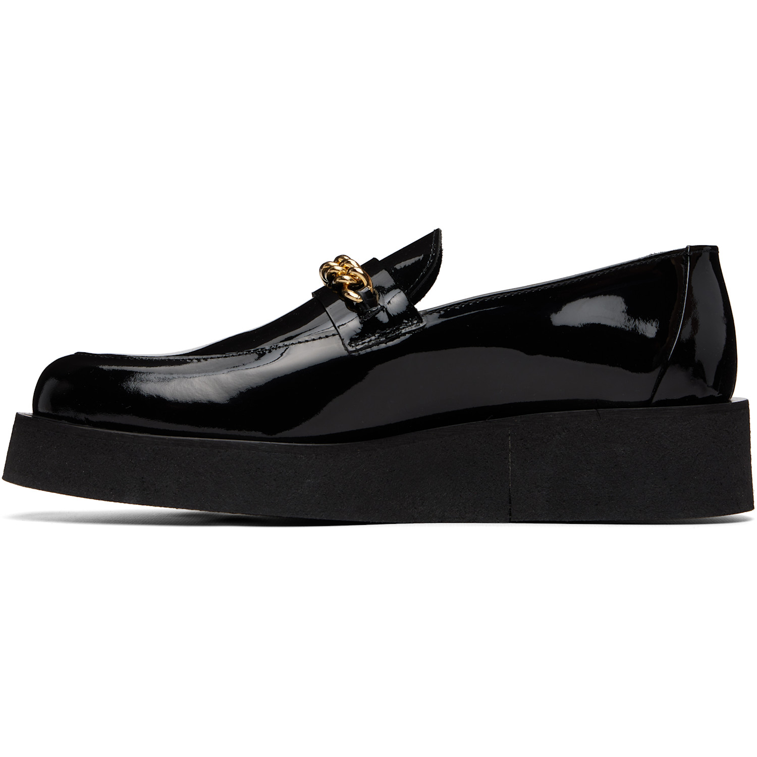  Ernest W. Baker Black Chain Creeper Loafers 