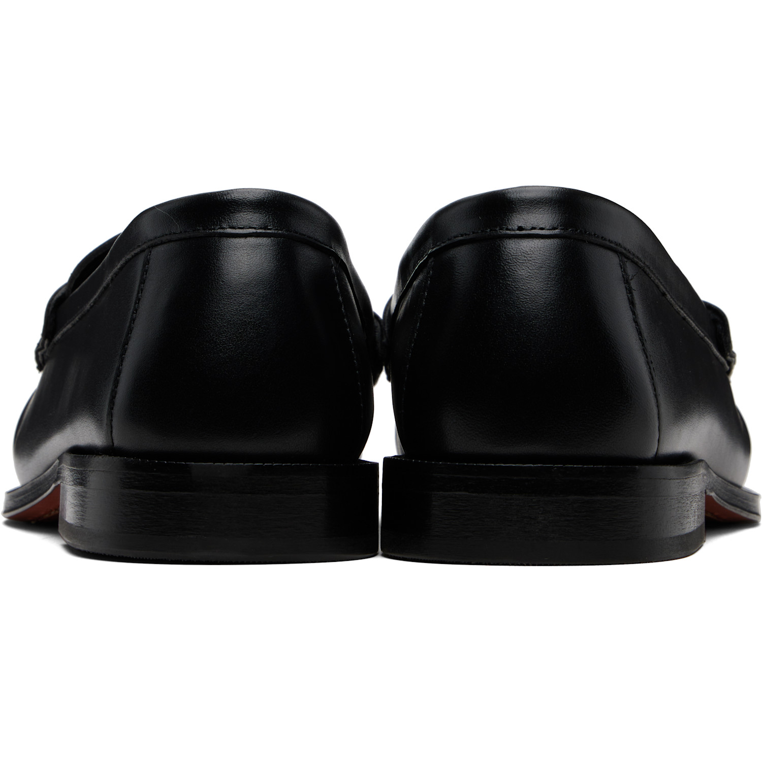  Ernest W. Baker Black Chain Loafers 