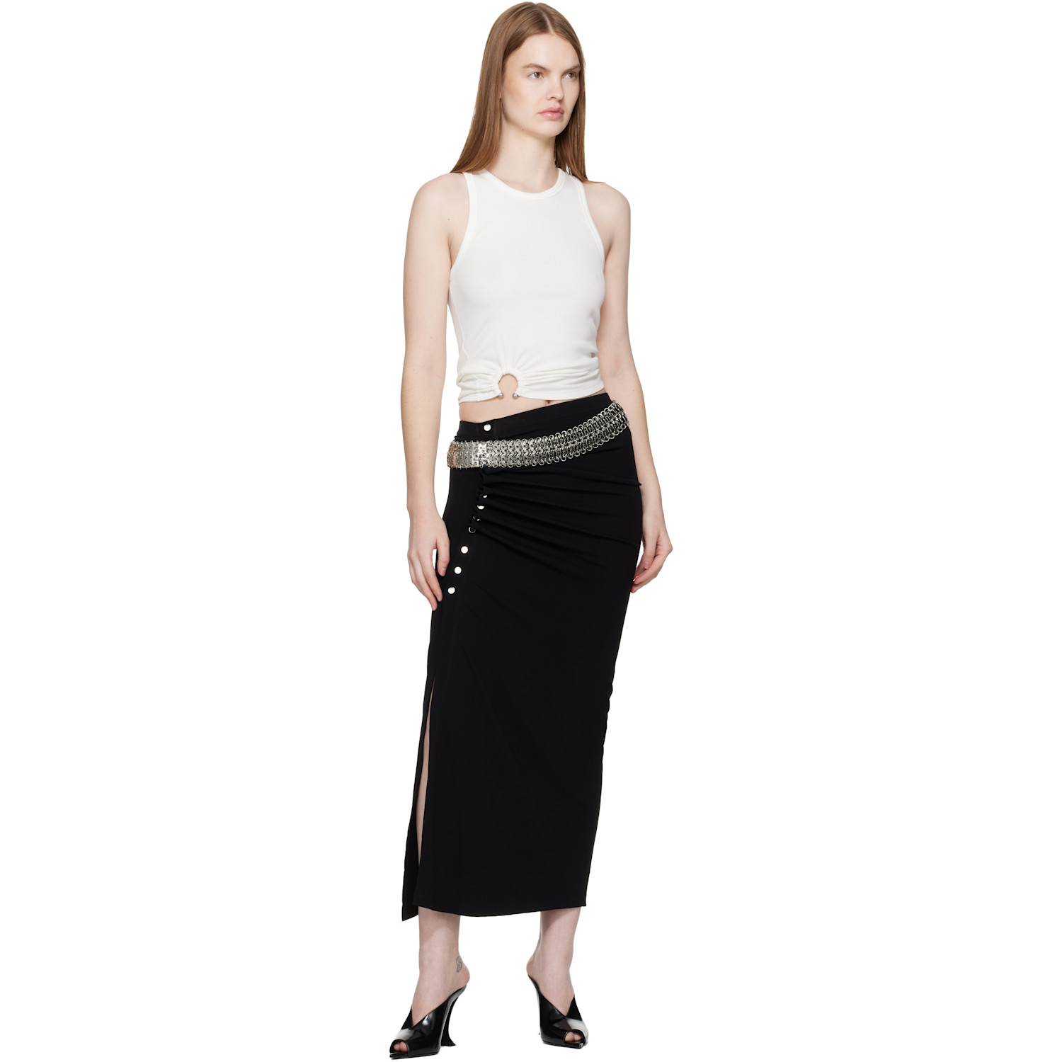  Rabanne Silver Jewel Belt 
