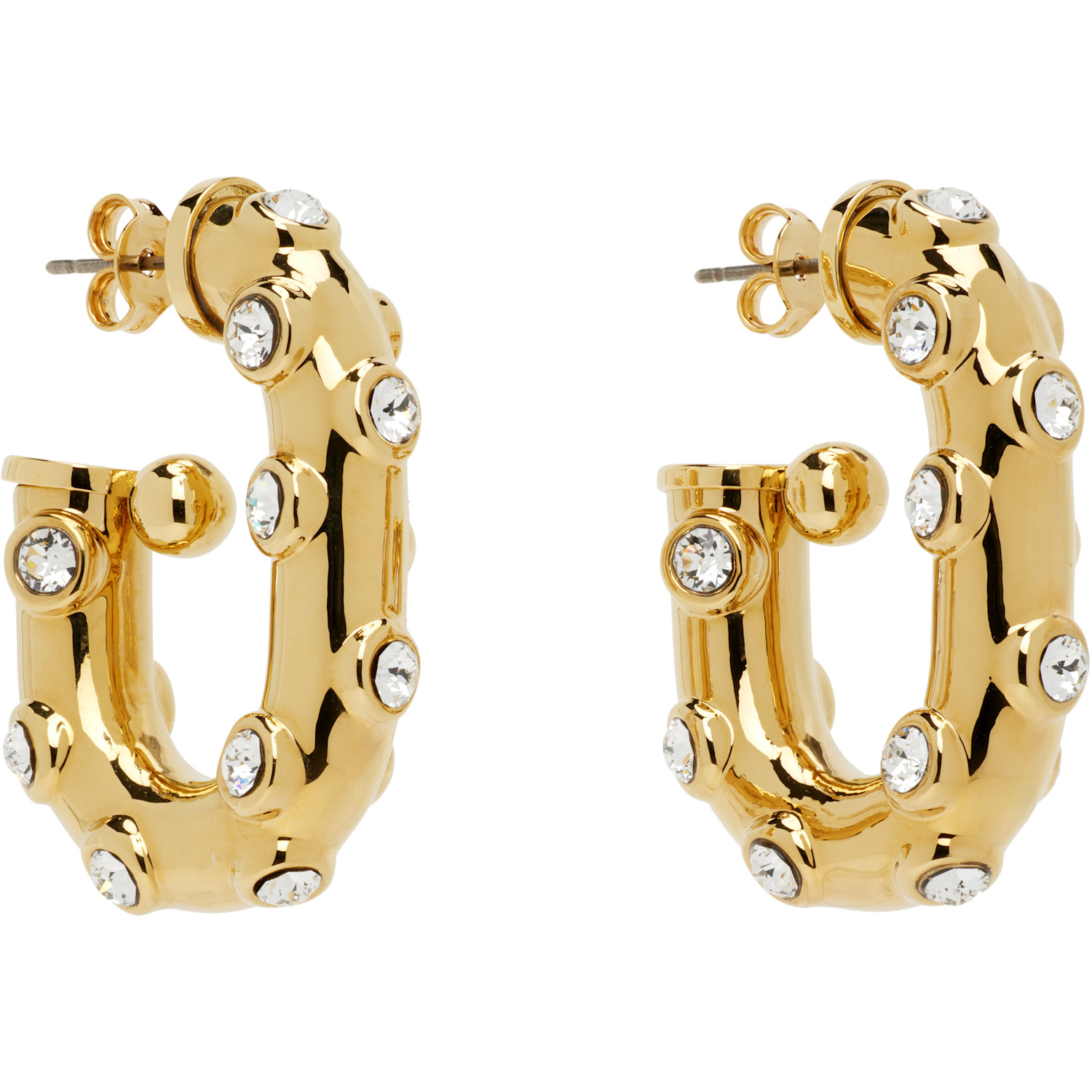  Rabanne Xl Link Strass Earrings 