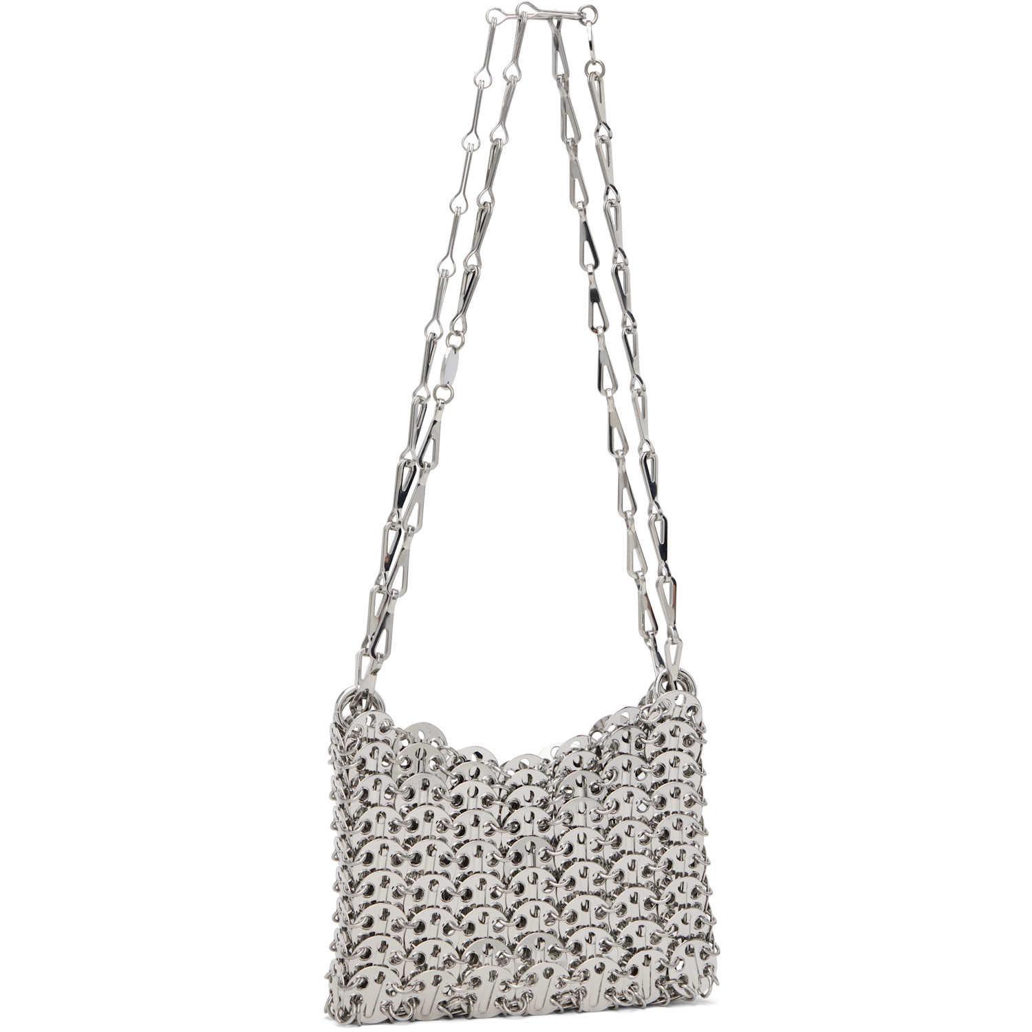  Rabanne Silver Iconic Nano 1969 Bag 