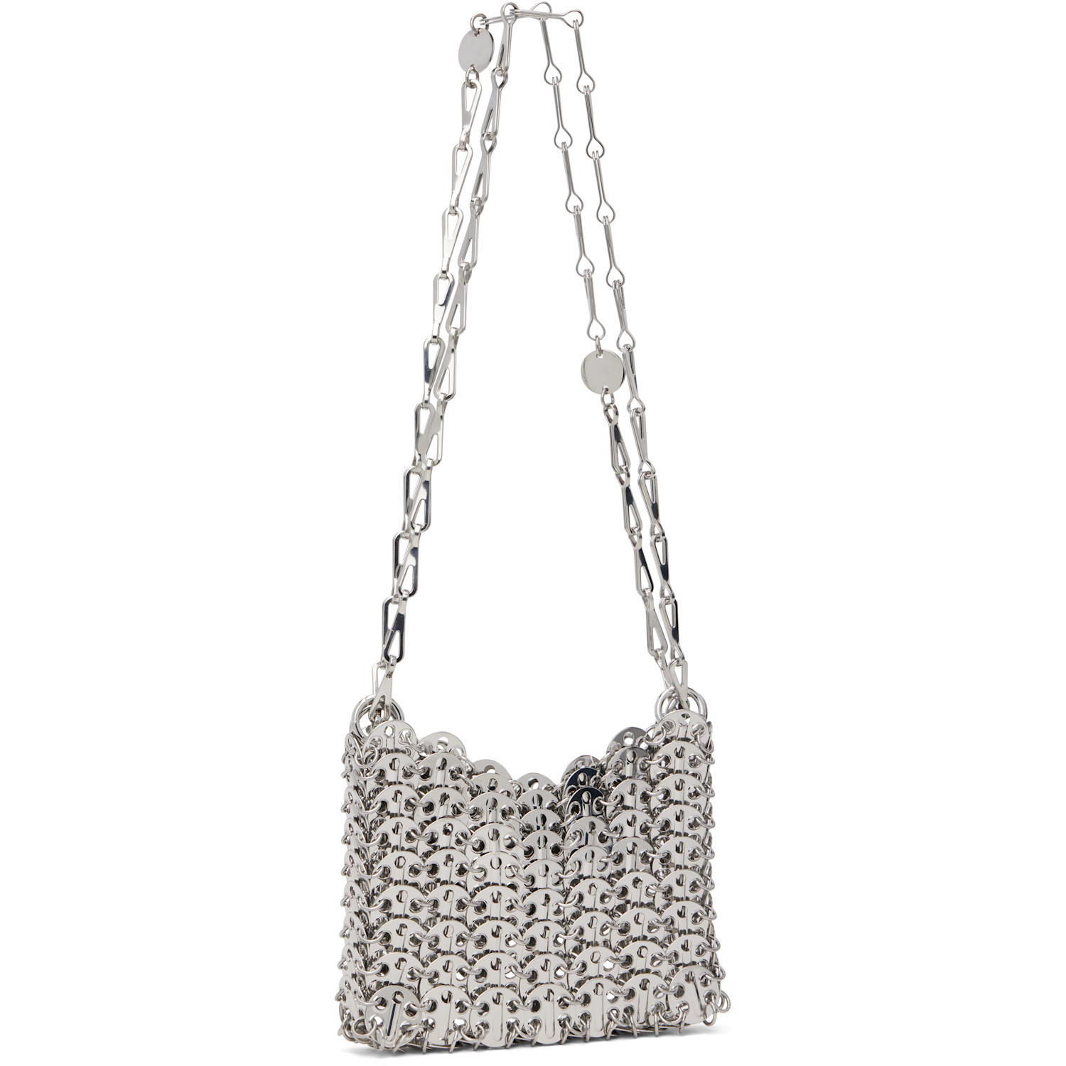  Rabanne Silver Iconic Nano 1969 Bag 