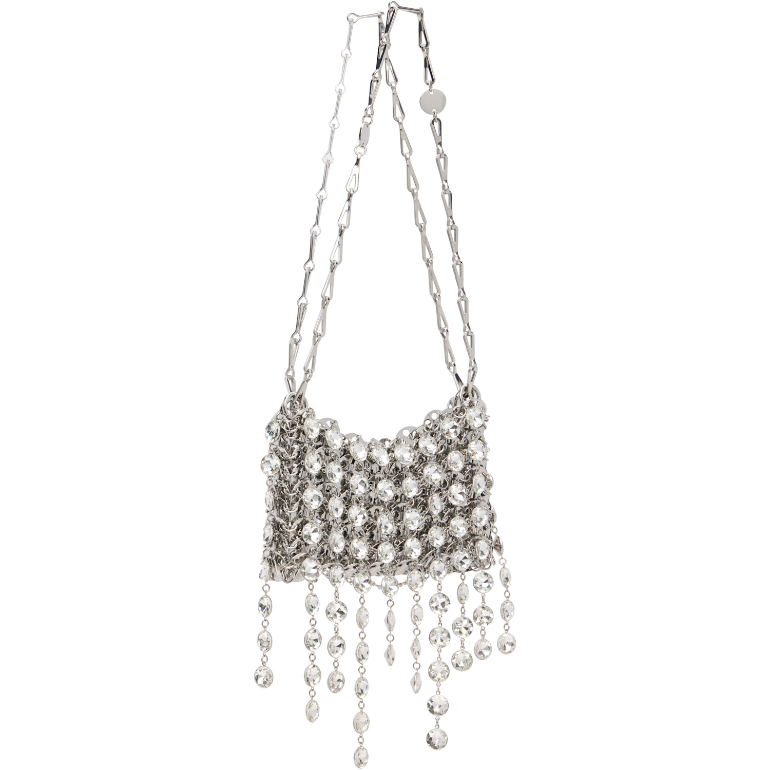  Rabanne Silver 1969 Strass Nano Bag 