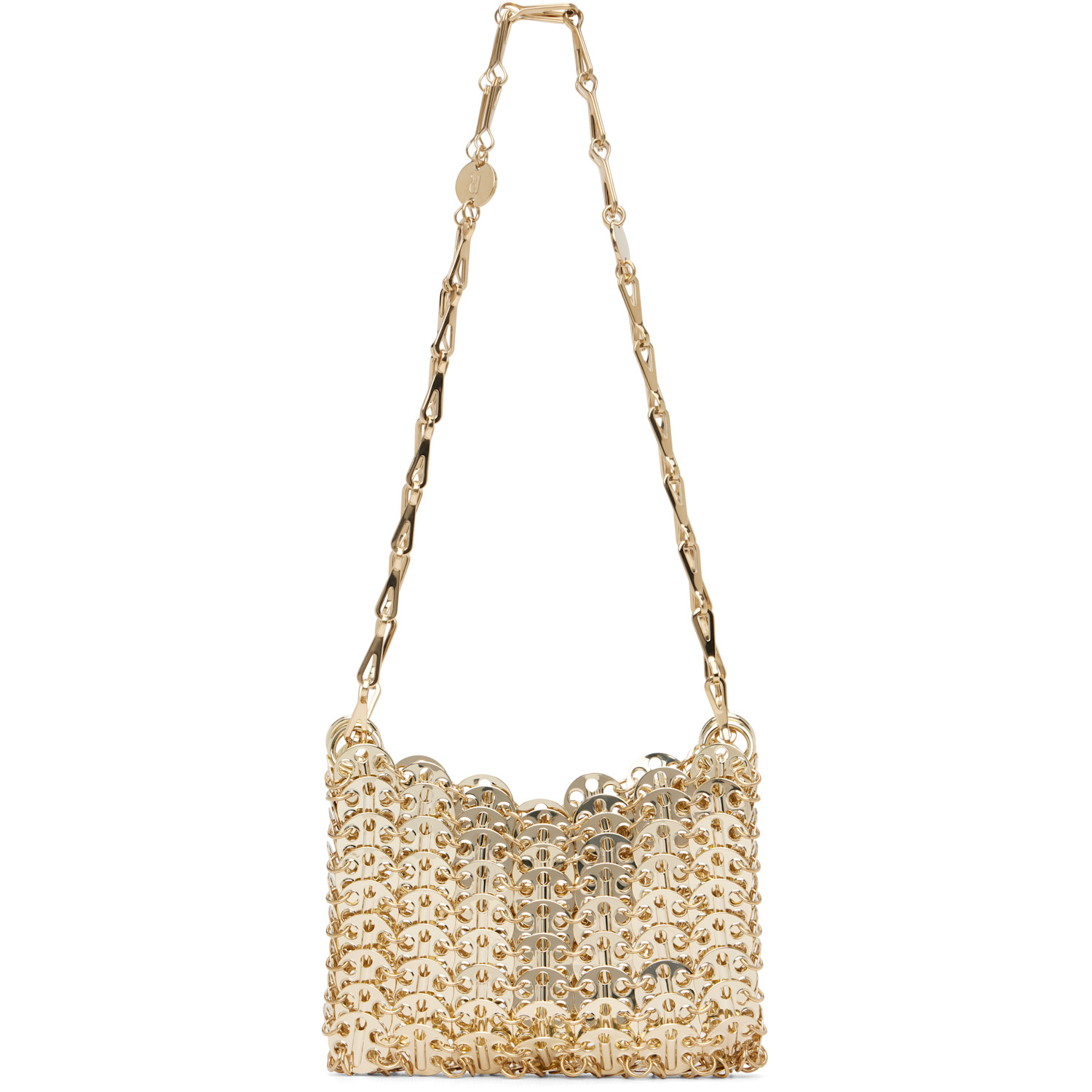 Rabanne Gold Iconic Nano 1969 Bag