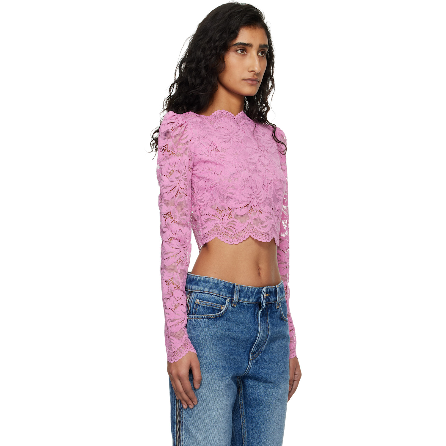  Rabanne Pink Lace Top 