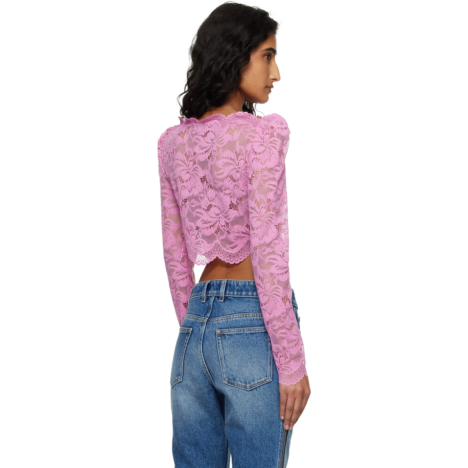  Rabanne Pink Lace Top 