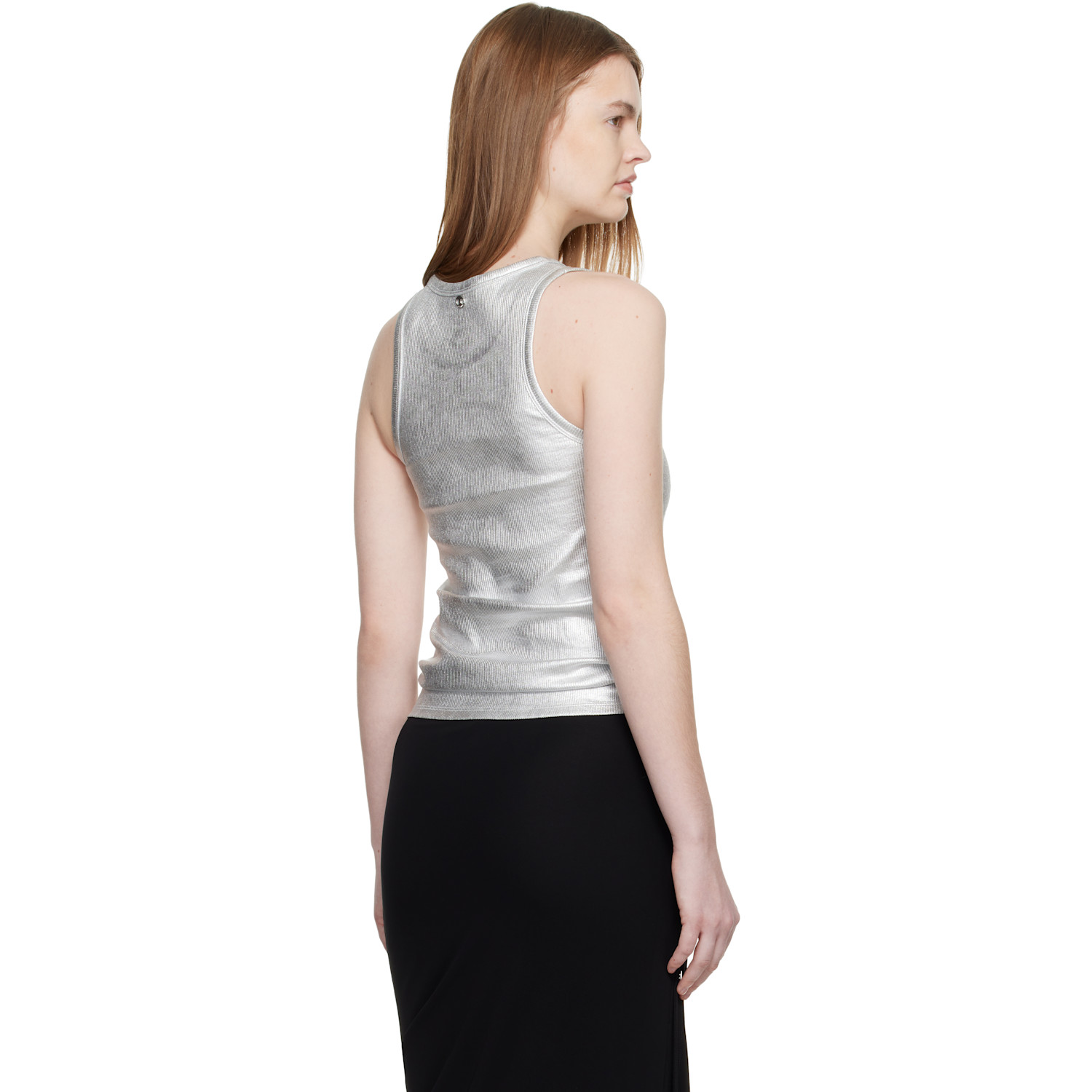  Rabanne Silver Signature Piercing Tank Top 