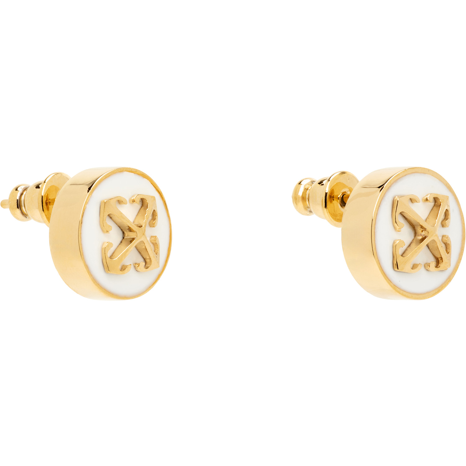  Off-white Round Arrow Earrings 