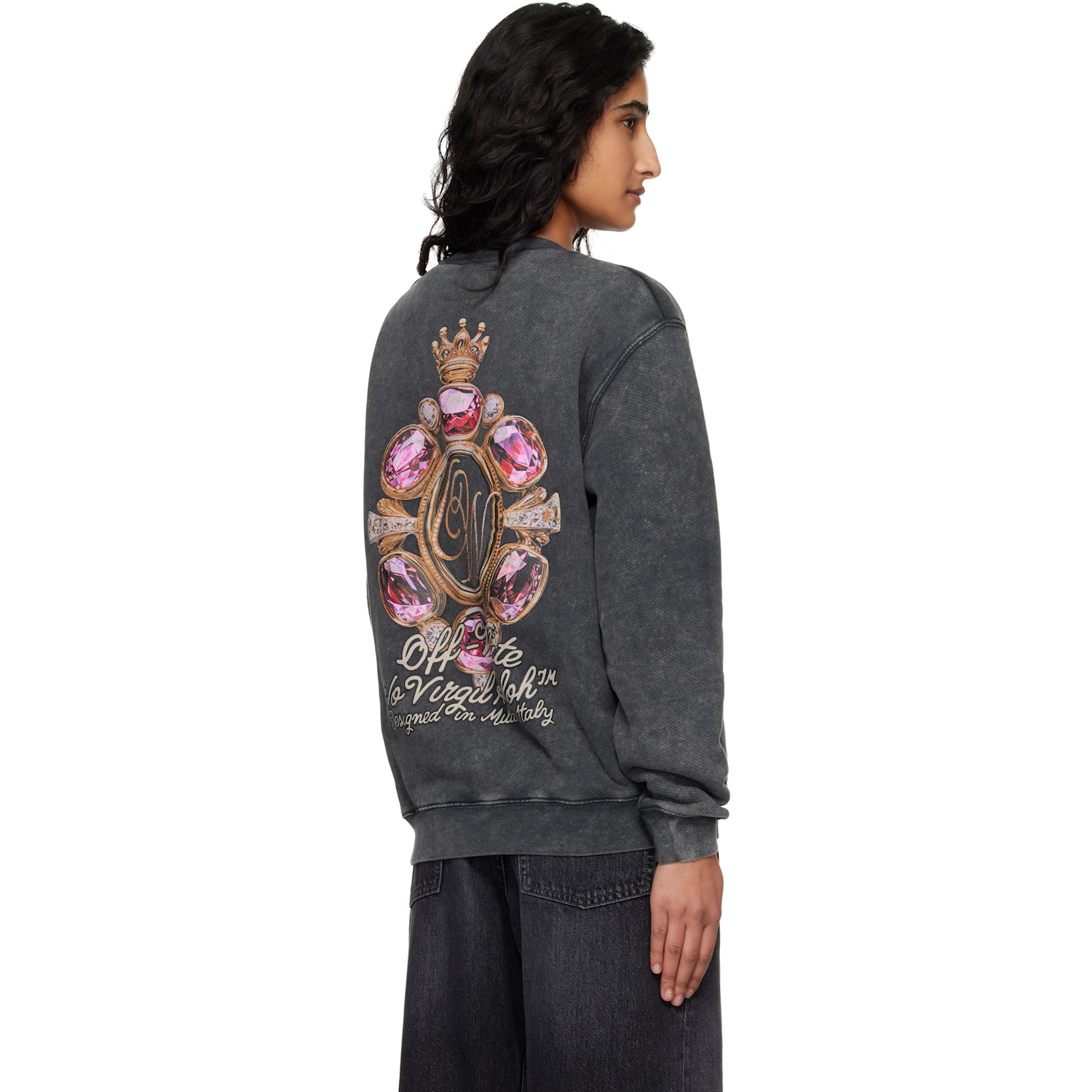  Off-white Black Royal Jewels Sweatshirt 