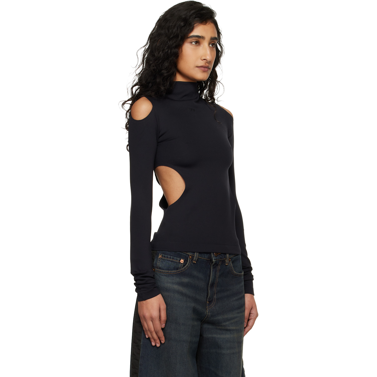  Off-white Black Sleek Meteor Top 