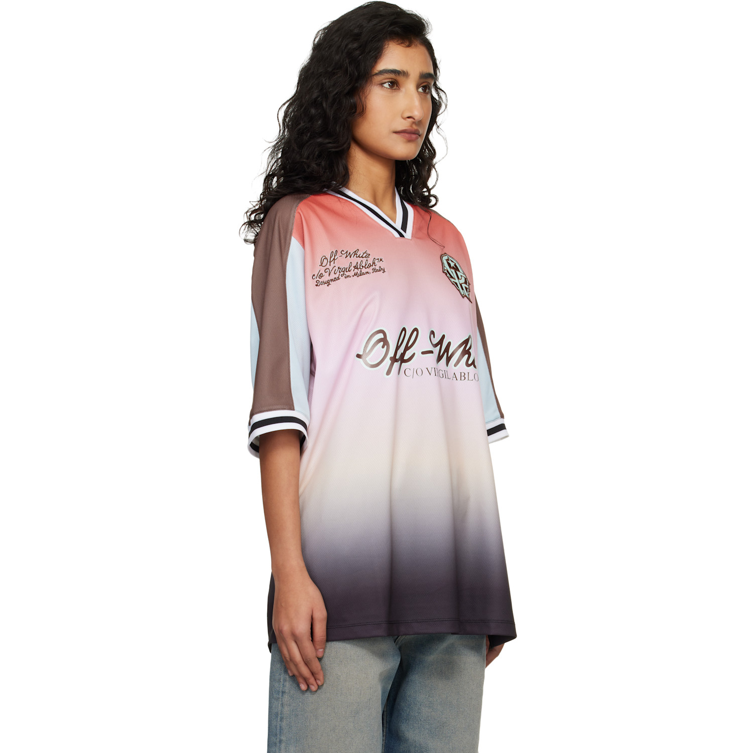  Off-white Pink Soccer Jersey 