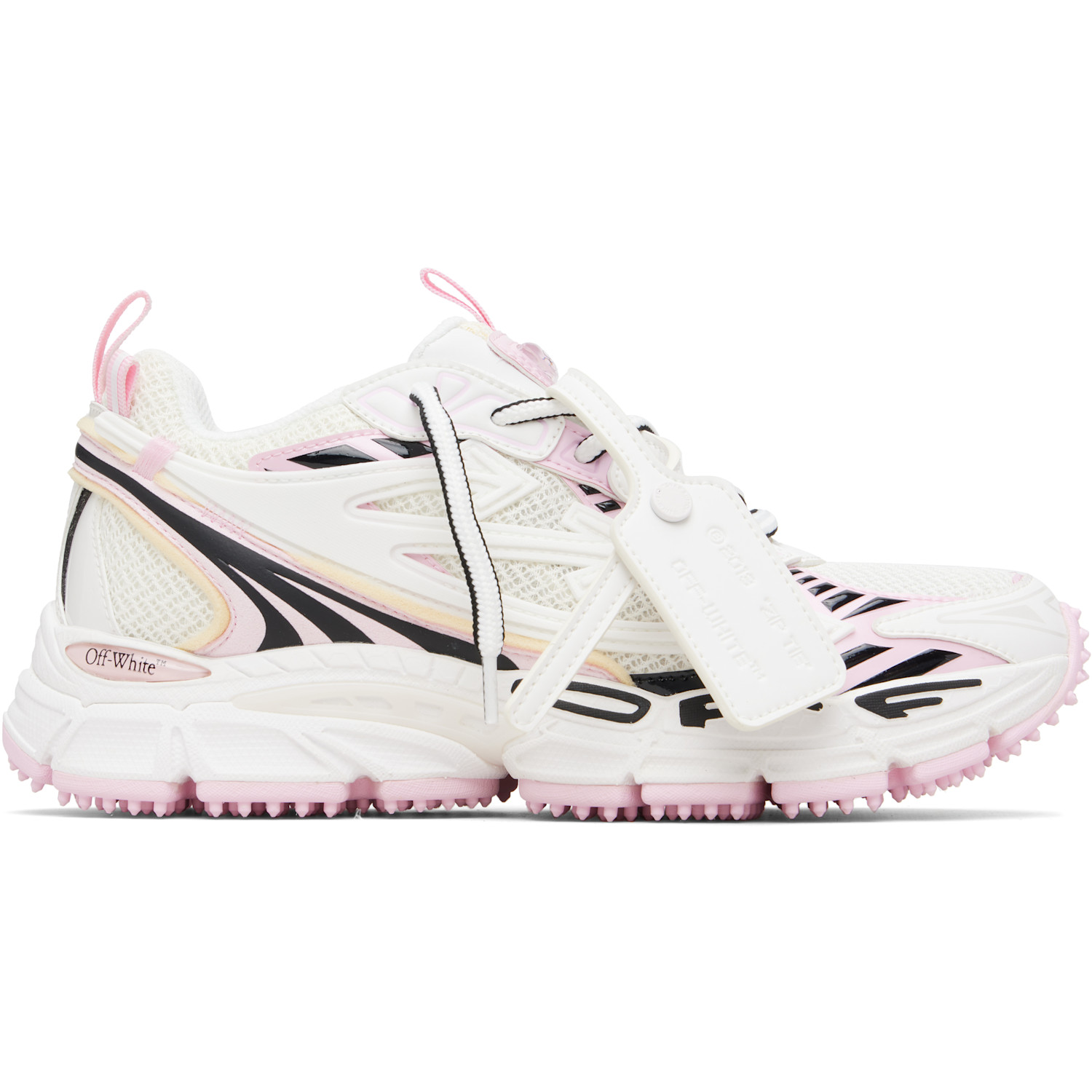 Off-White White & Pink 'Be Right Back' Sneakers