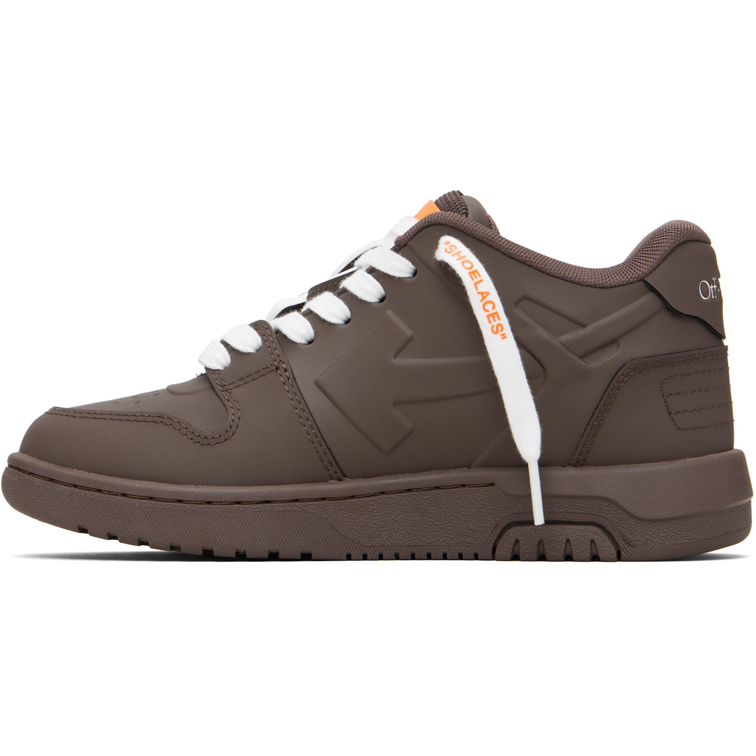  Off-white Brown 'out Of Office' Molded Sneakers 