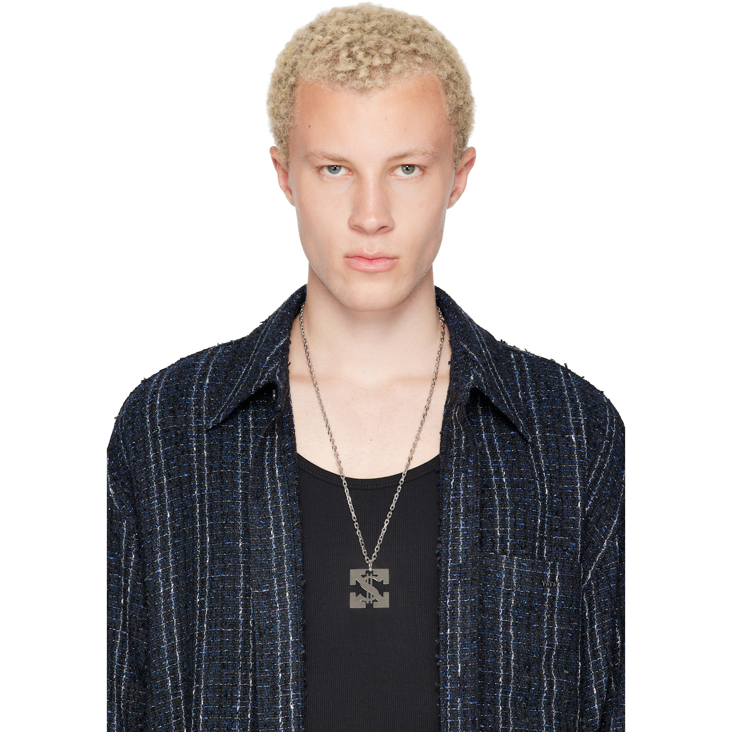  Off-white Bling Dollar Chain Necklace 