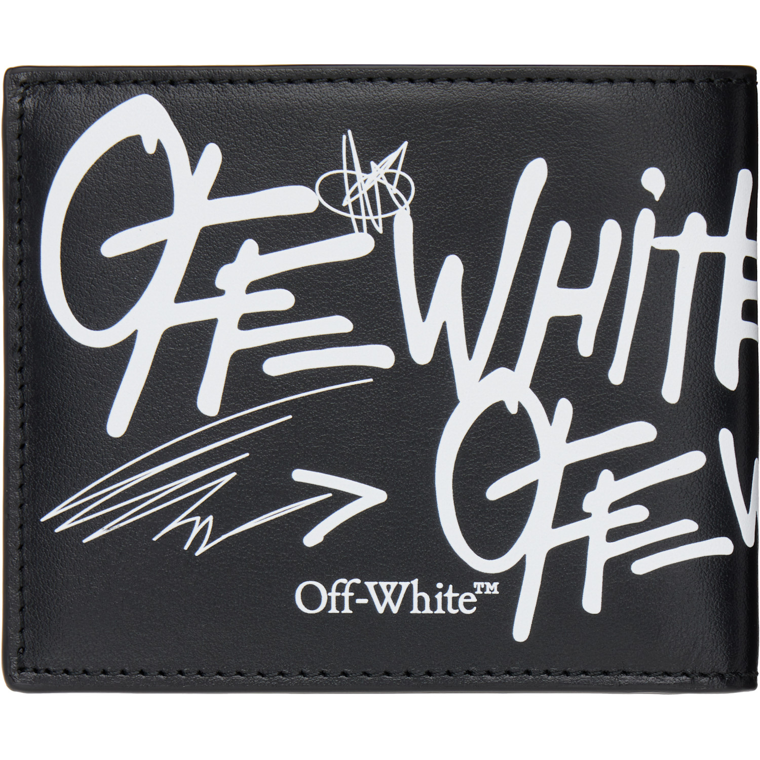  Off-white Black Logo Bifold Wallet 