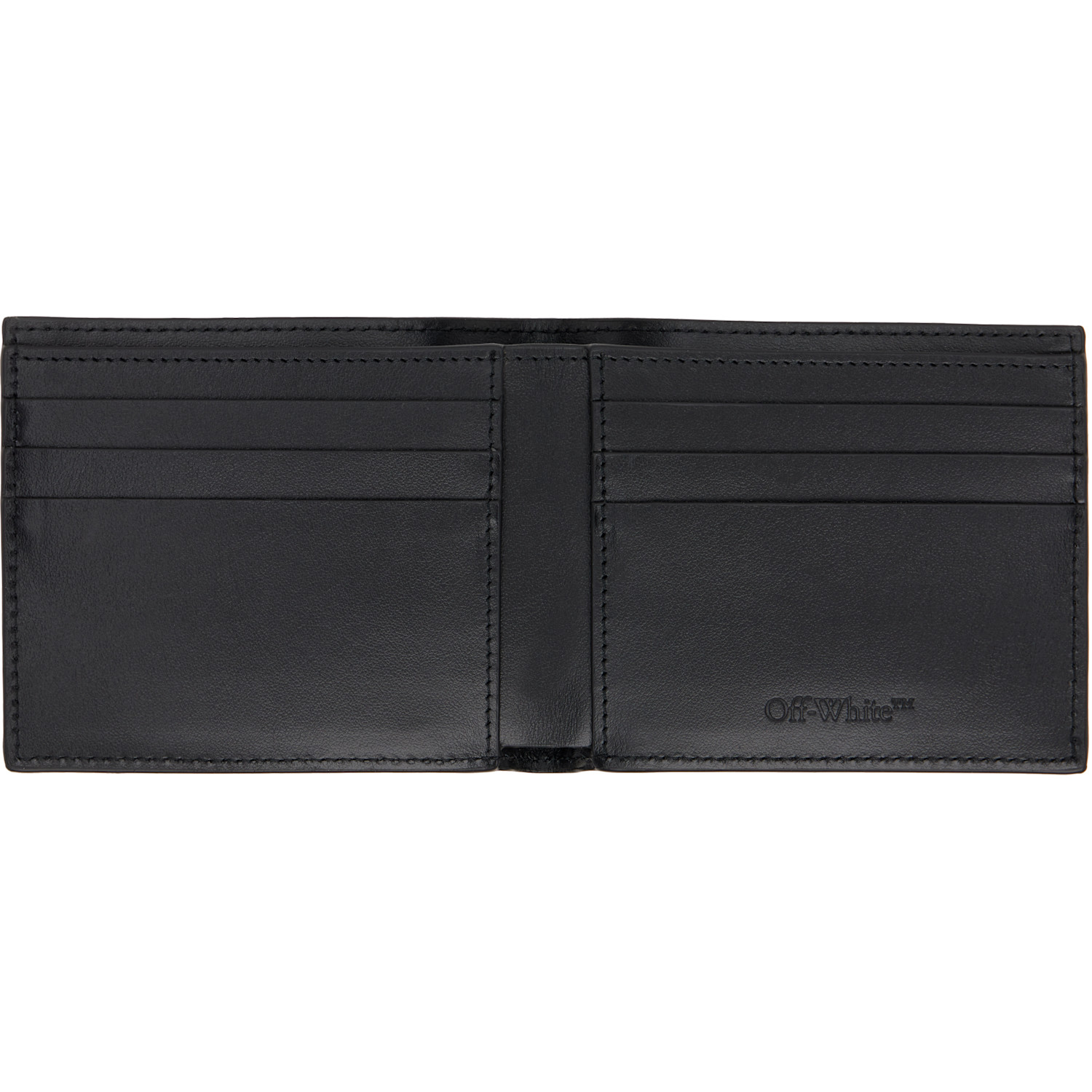  Off-white Black Logo Bifold Wallet 