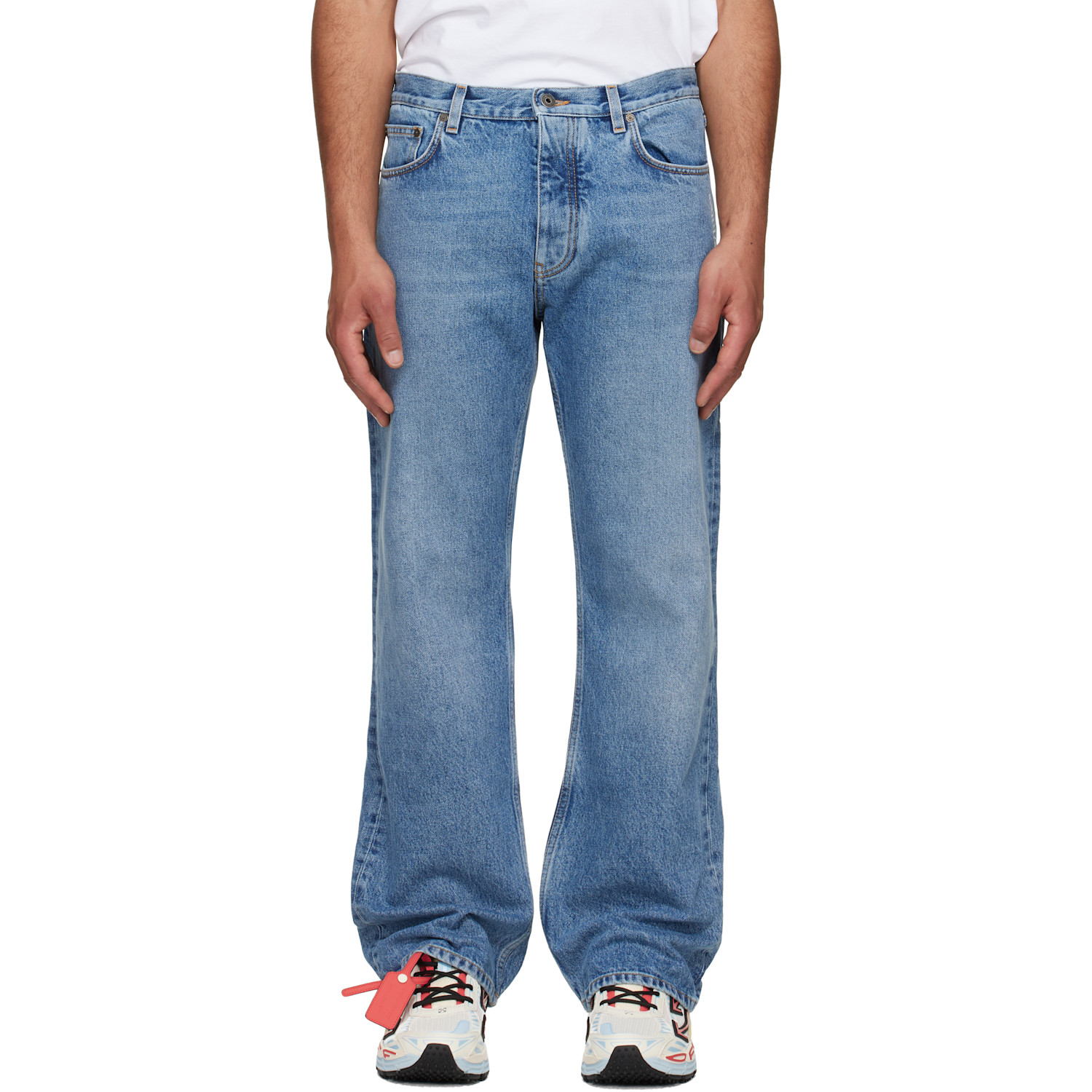 Off-White Blue Half Arrow Slim Relaxed Jeans