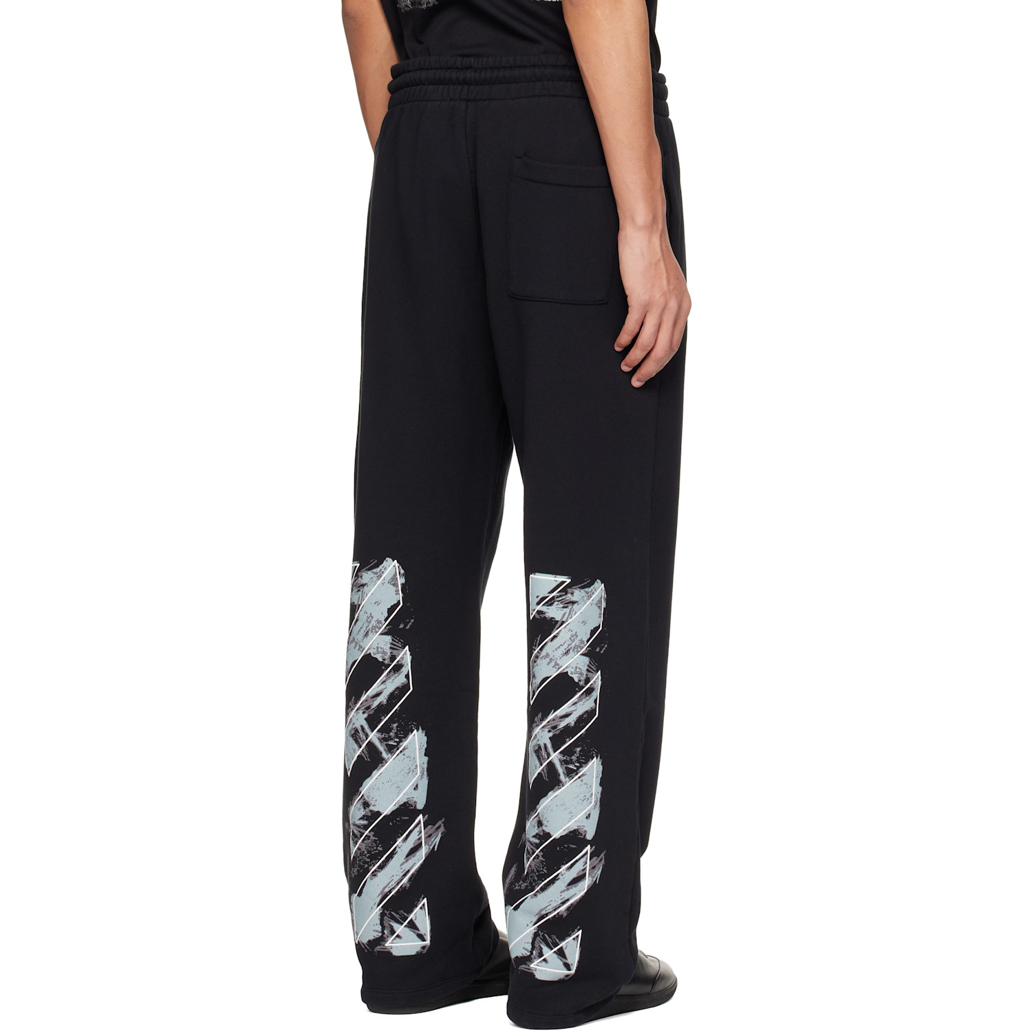  Off-white Black Rubbed Paint Arrows Sweatpants 