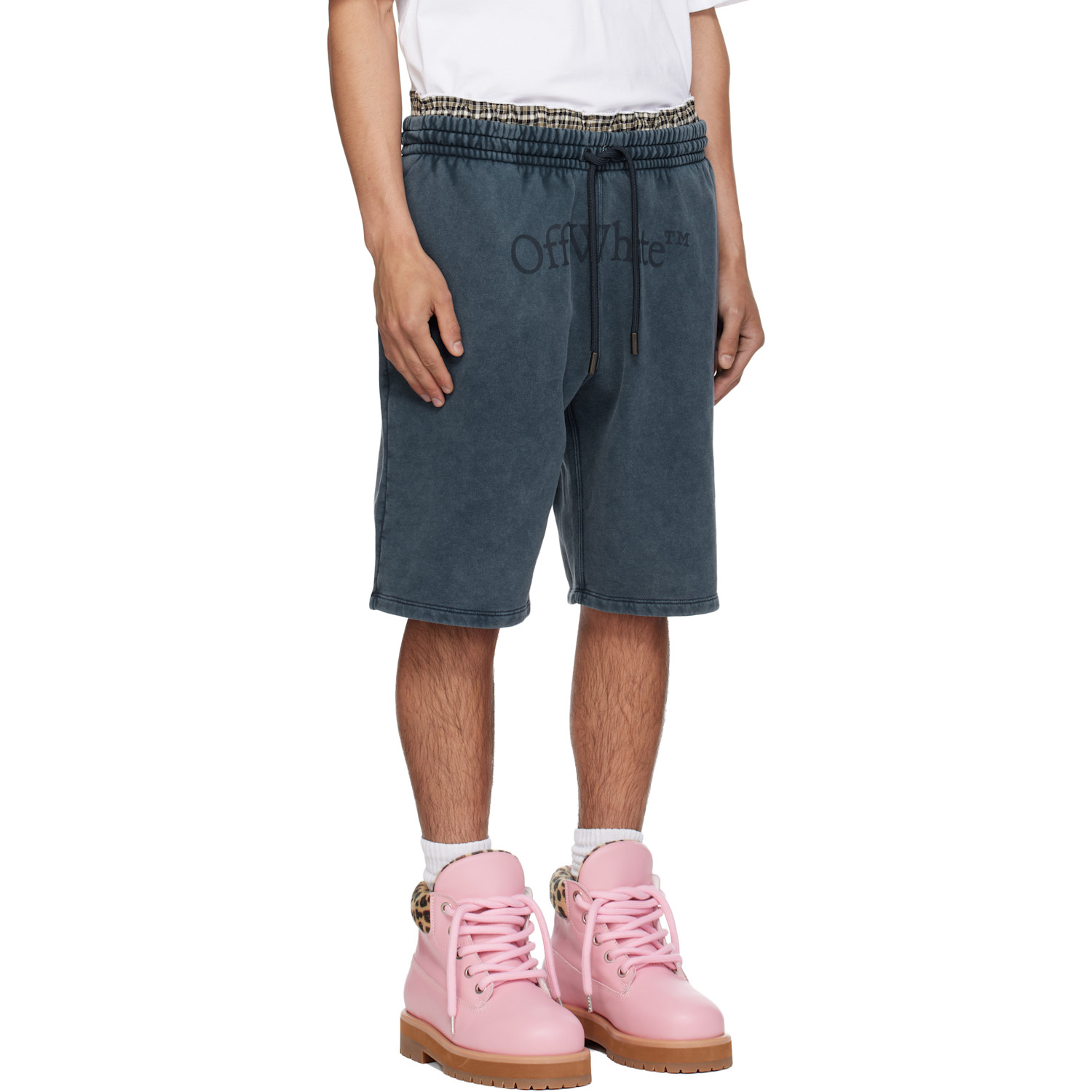  Off-white Navy Bookish Mar Sweat Shorts 