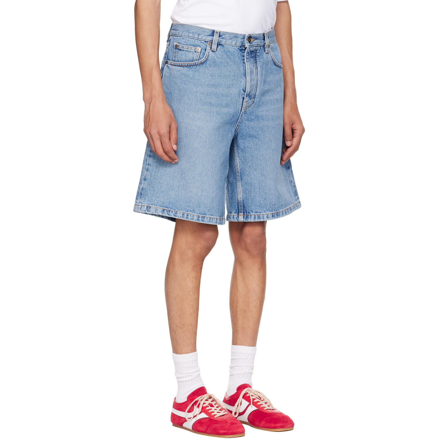 Off-white Blue Half Arrow Denim Shorts 