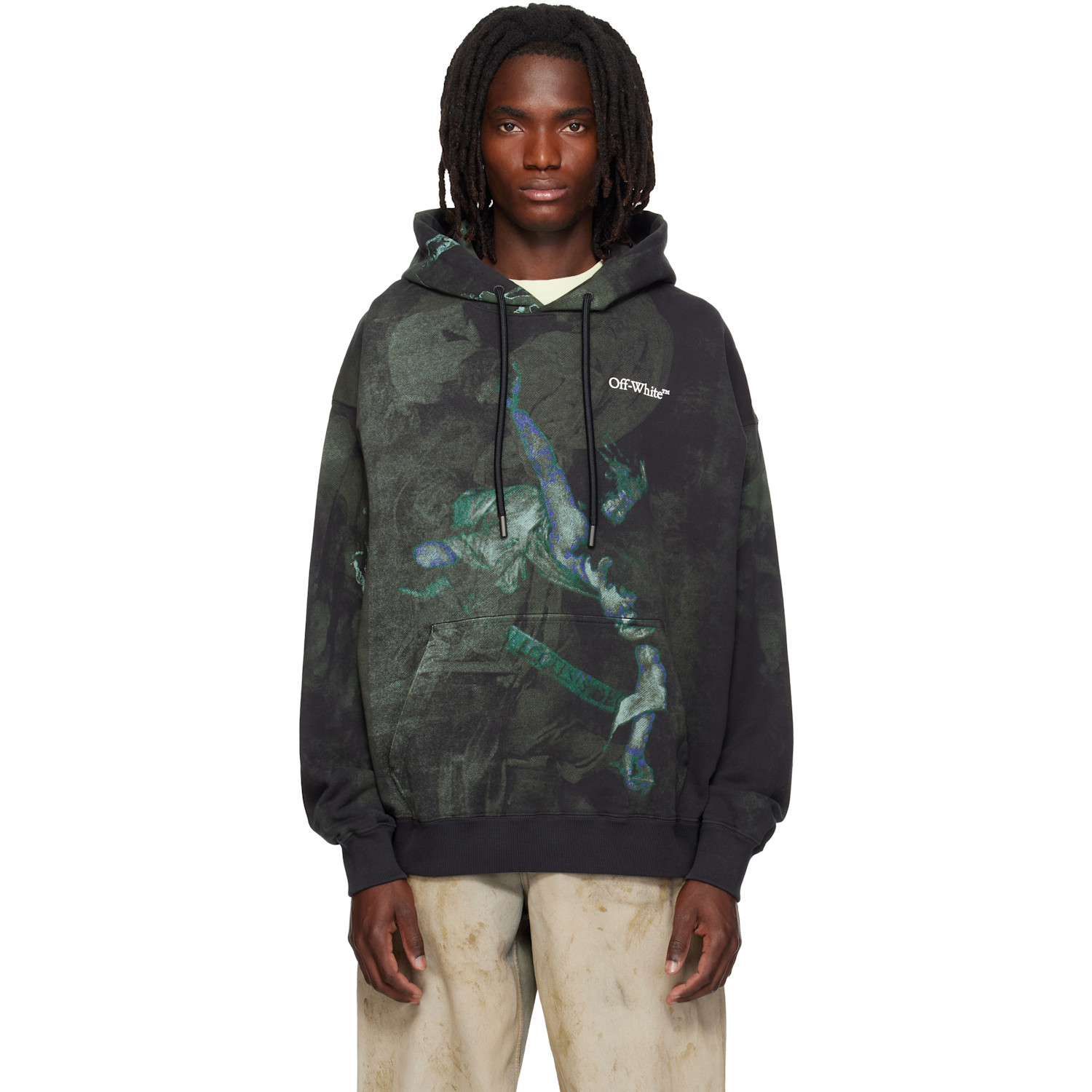 Off-White Black Dark Painting Skate Hoodie