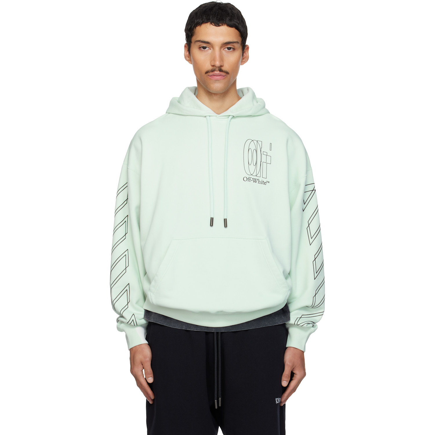 Off-White Blue Big Double Arrow Skate Hoodie