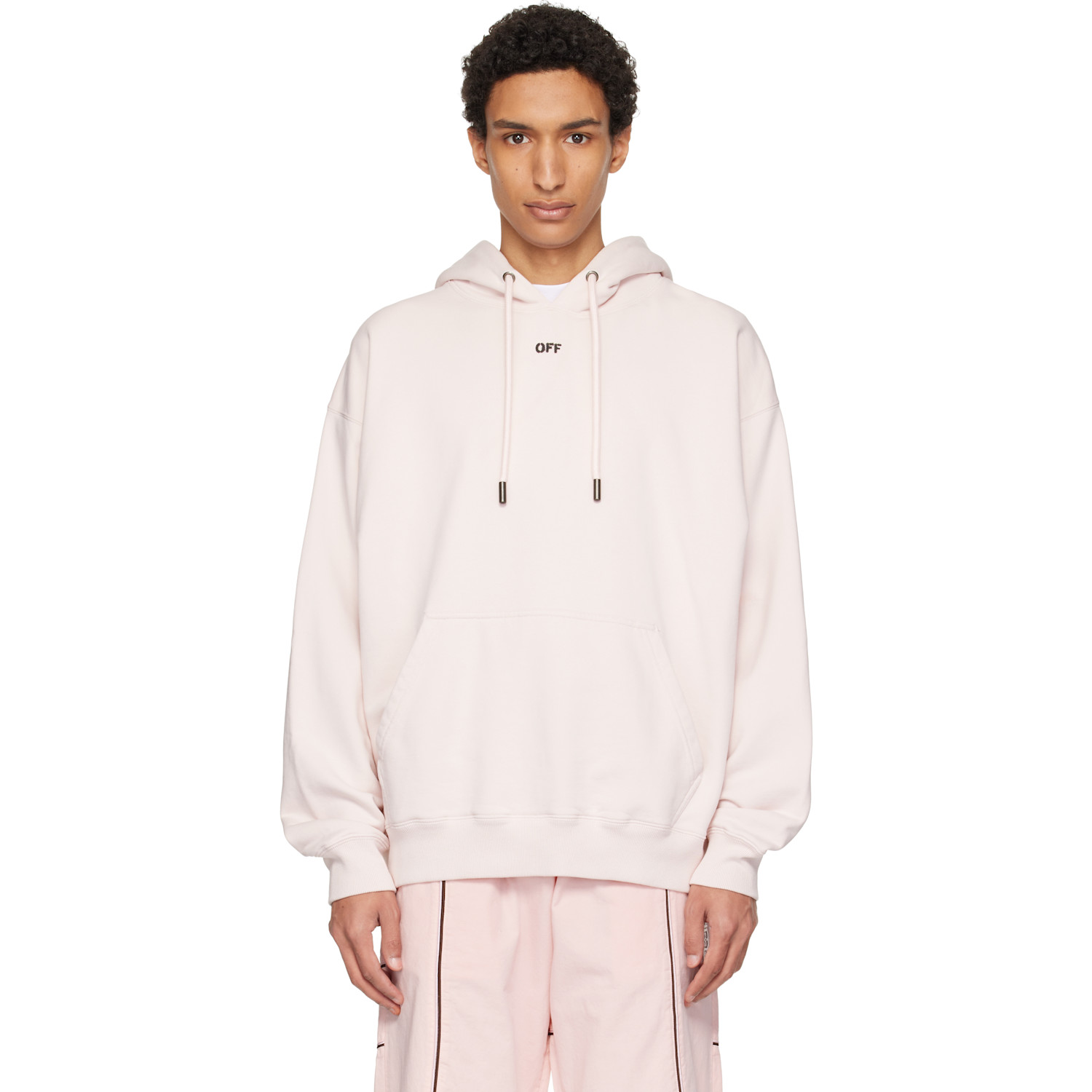 Off-White Pink Paint Arrow Skate Hoodie