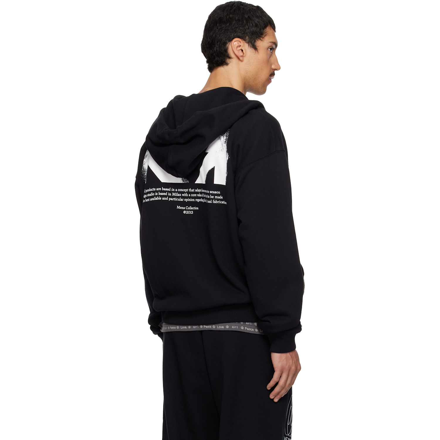  Off-white Black Half Arrow Skate Zip Hoodie 