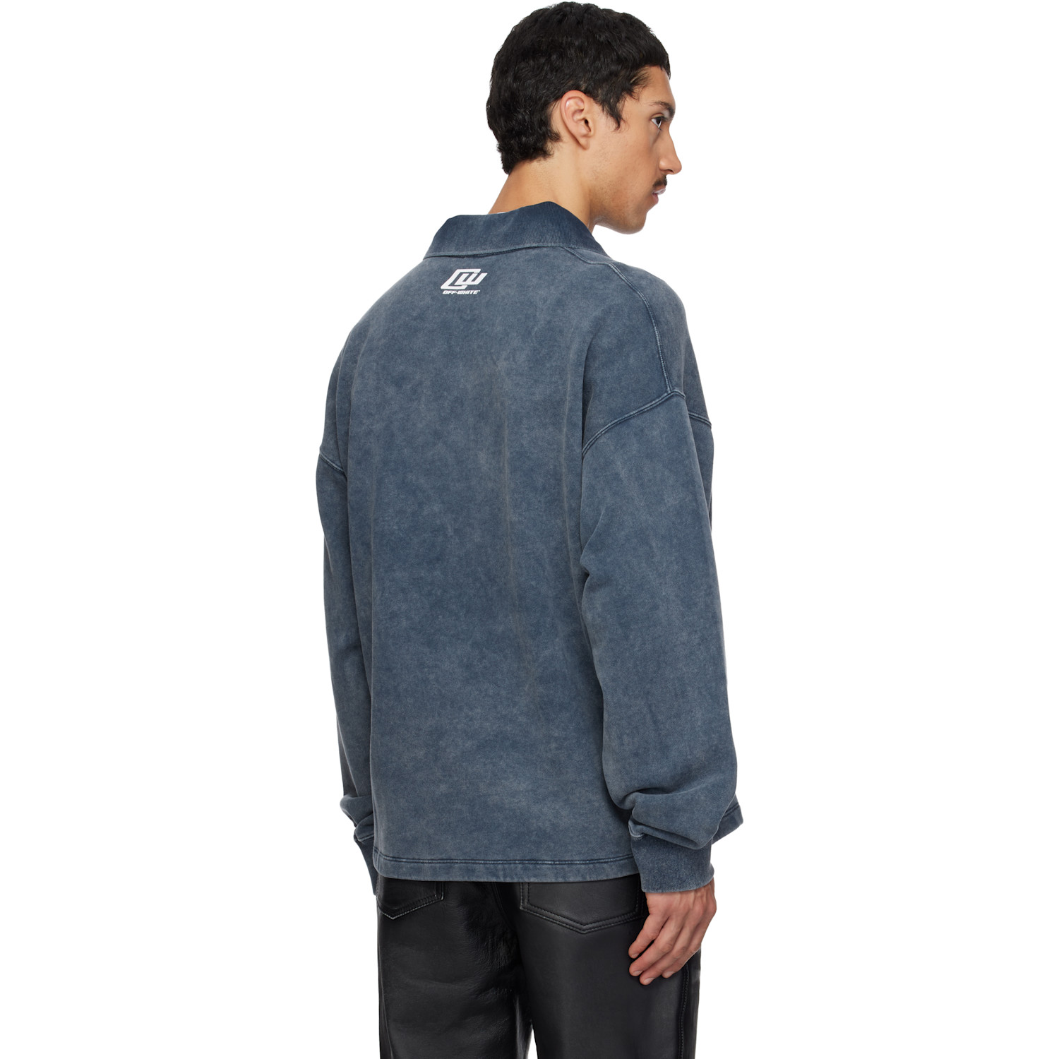  Off-white Navy Sporty 4 Fleece Polo 
